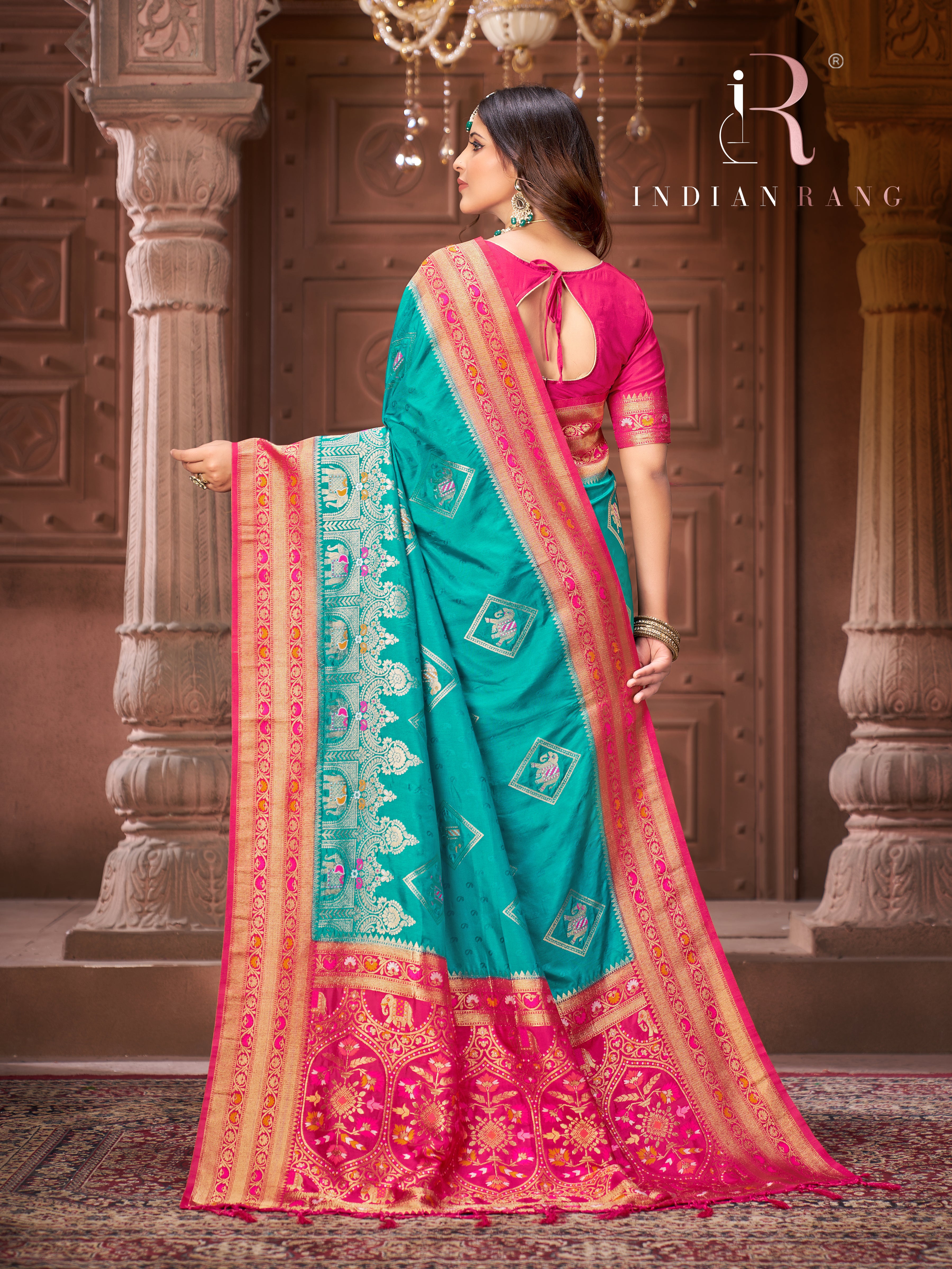 Modern Mysore Blue Color Silk Saree