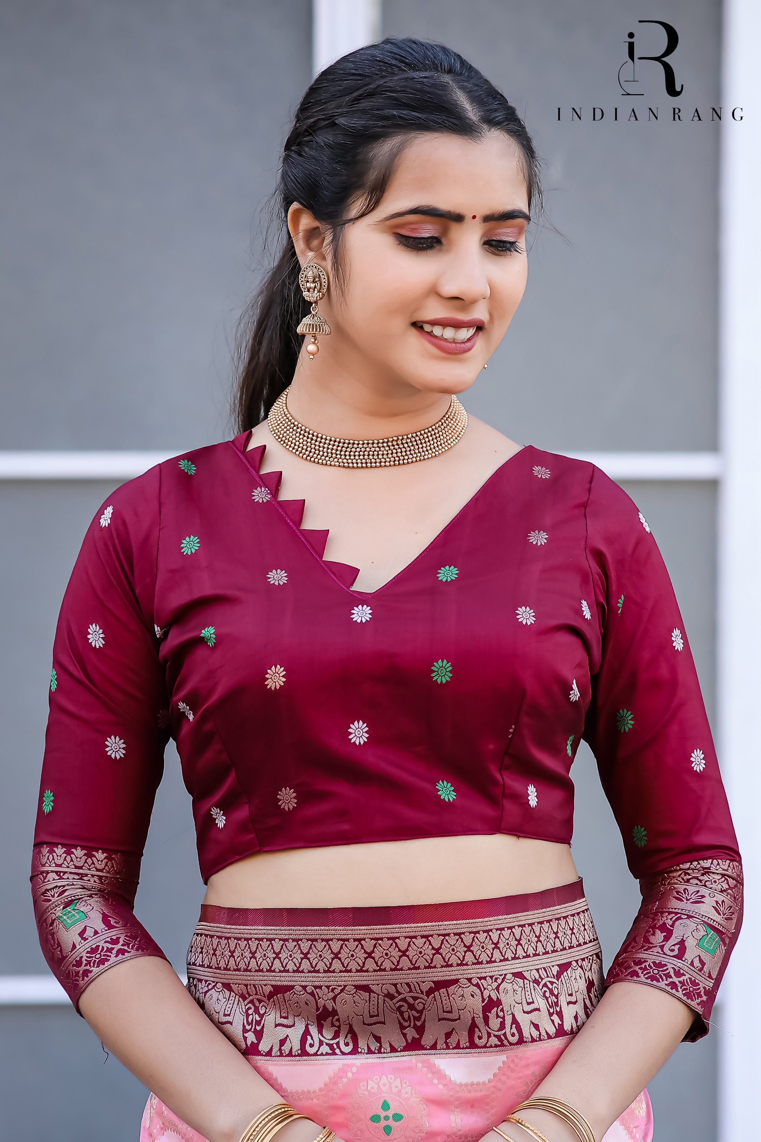 Pure Dola Silk Fancy Designer Pink Saree