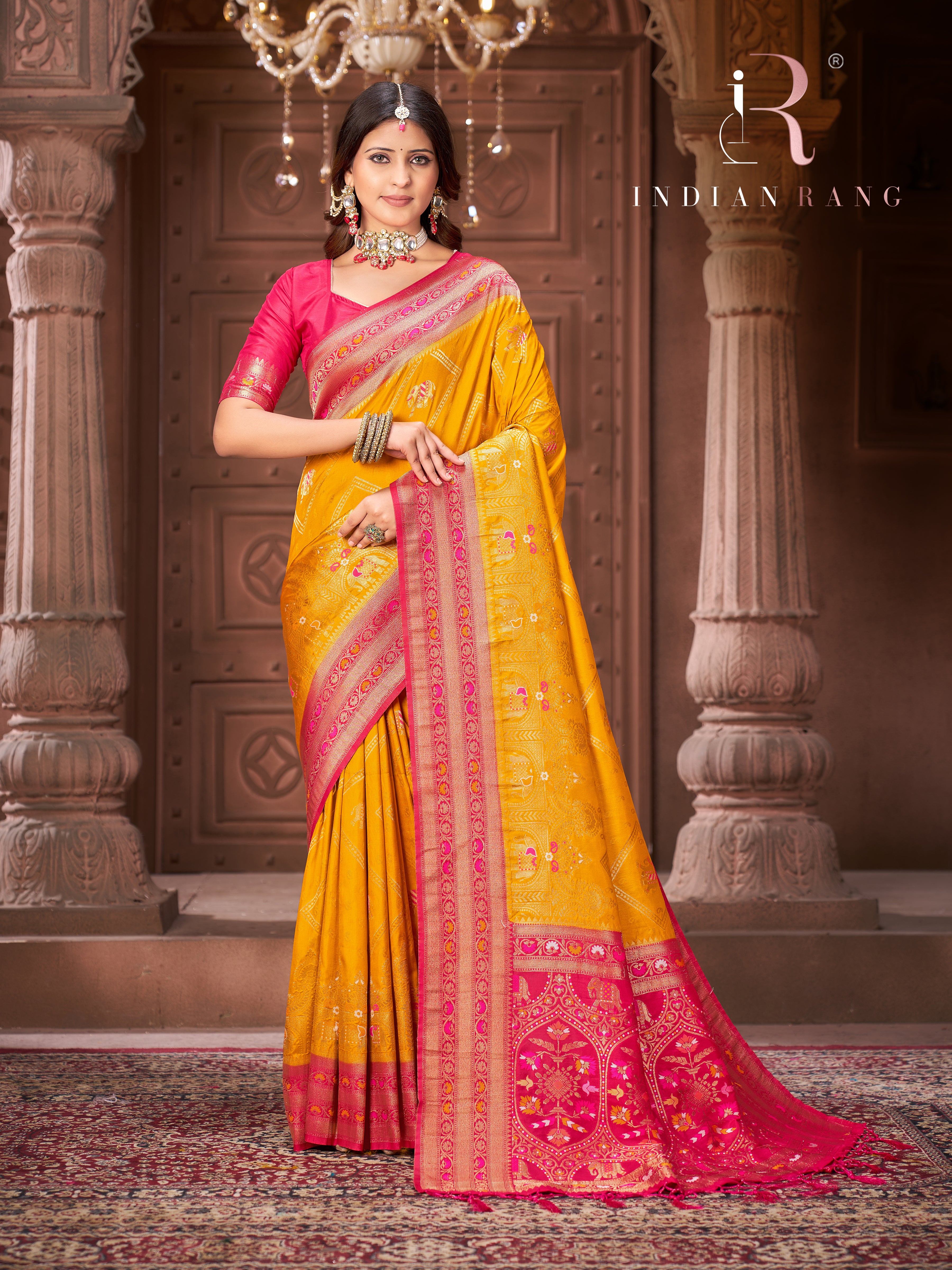Mysore Silk Yellow Premium Saree