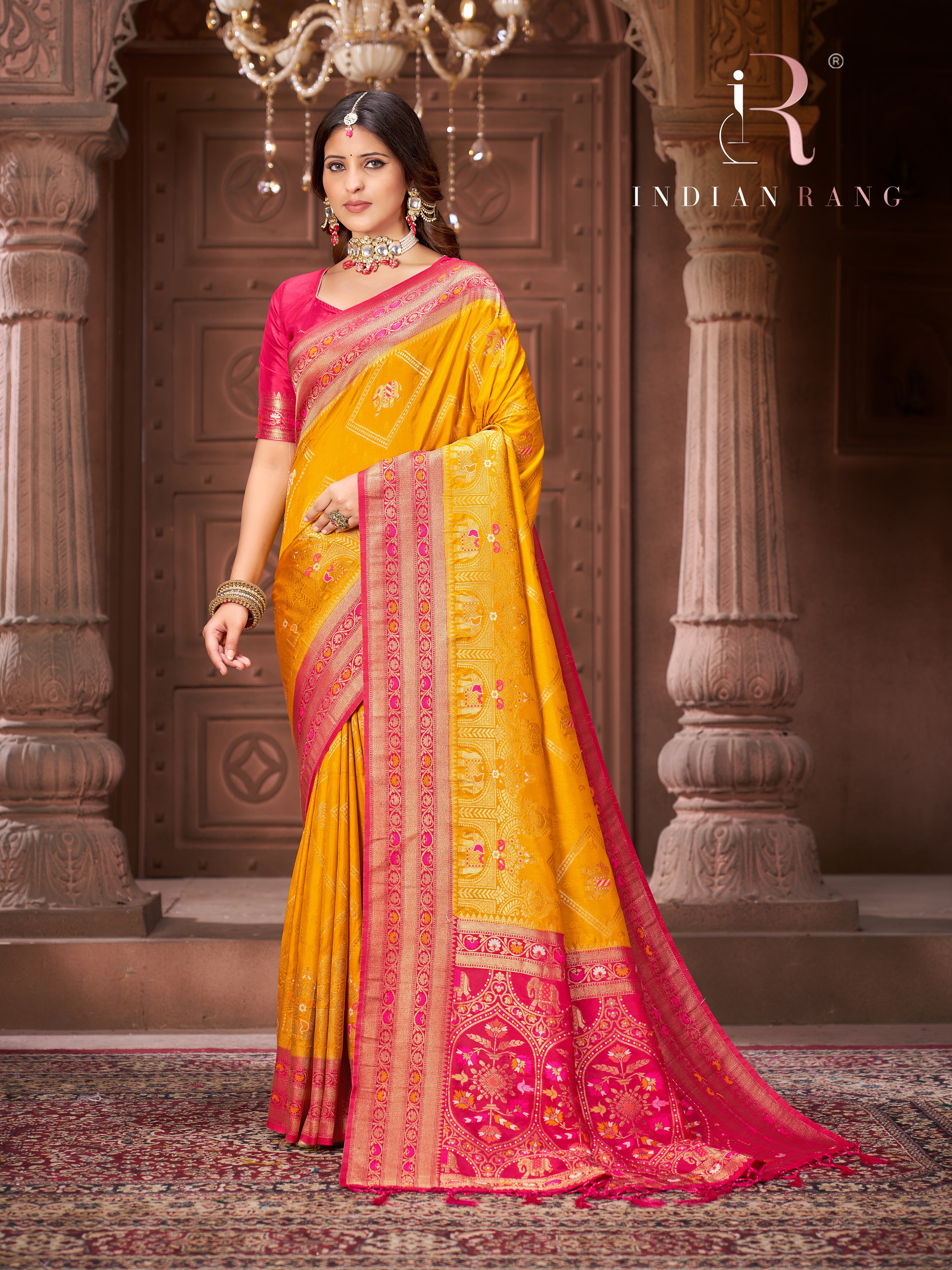 Mysore Silk Yellow Premium Saree