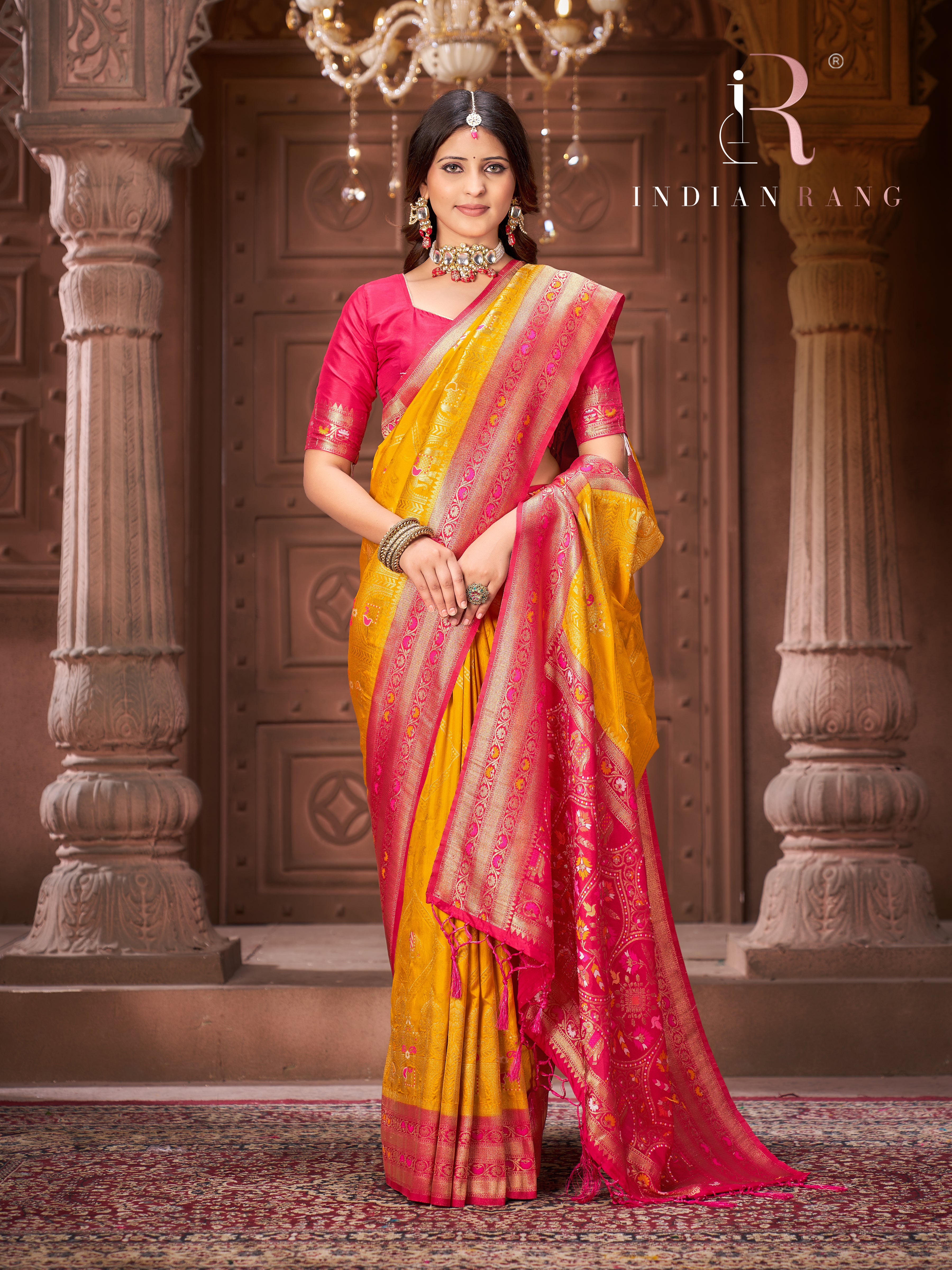 Mysore Silk Yellow Premium Saree
