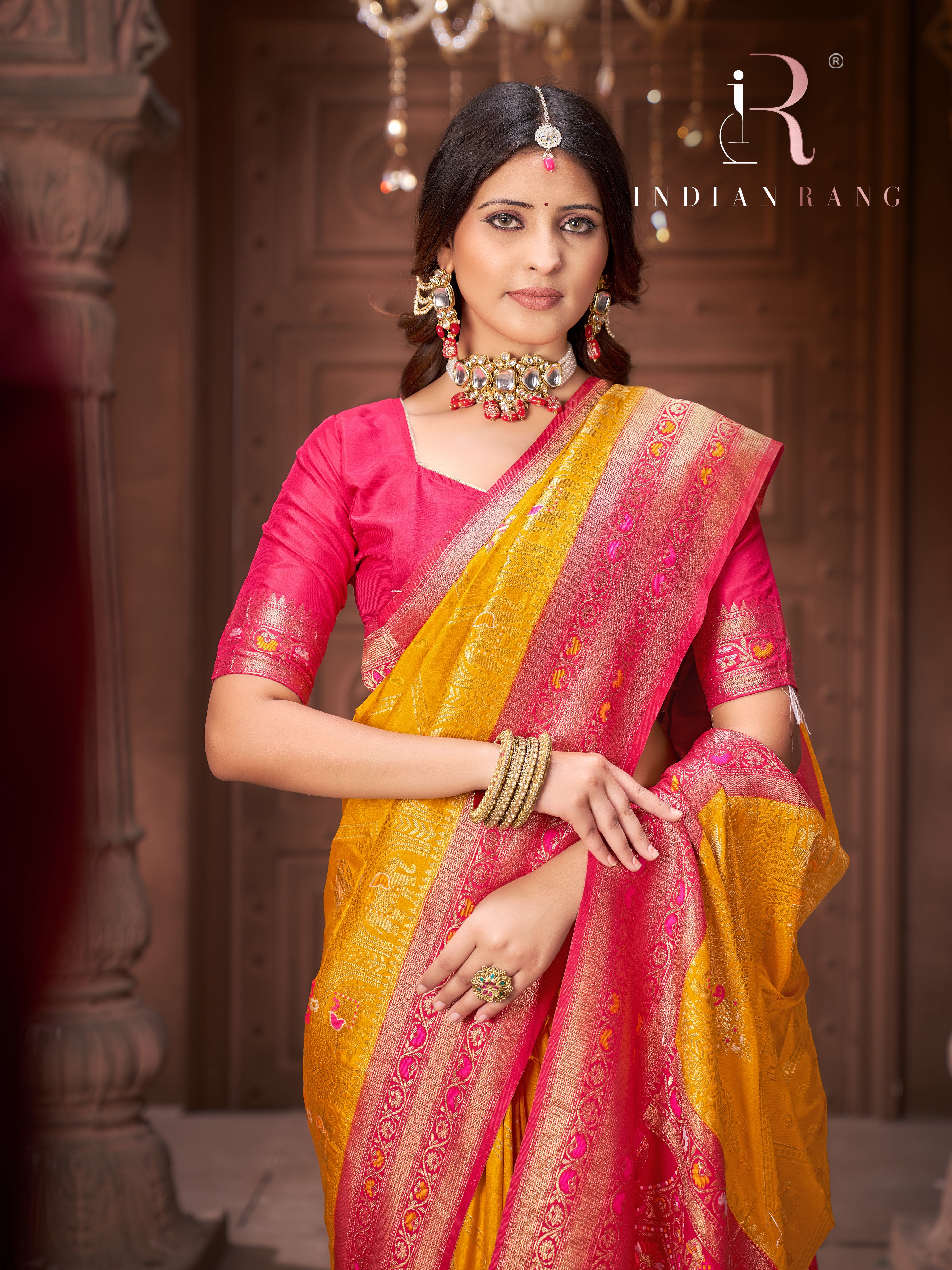 Mysore Silk Yellow Premium Saree