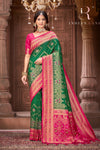 Gorgeous Green Mysore Silk Fancy Saree