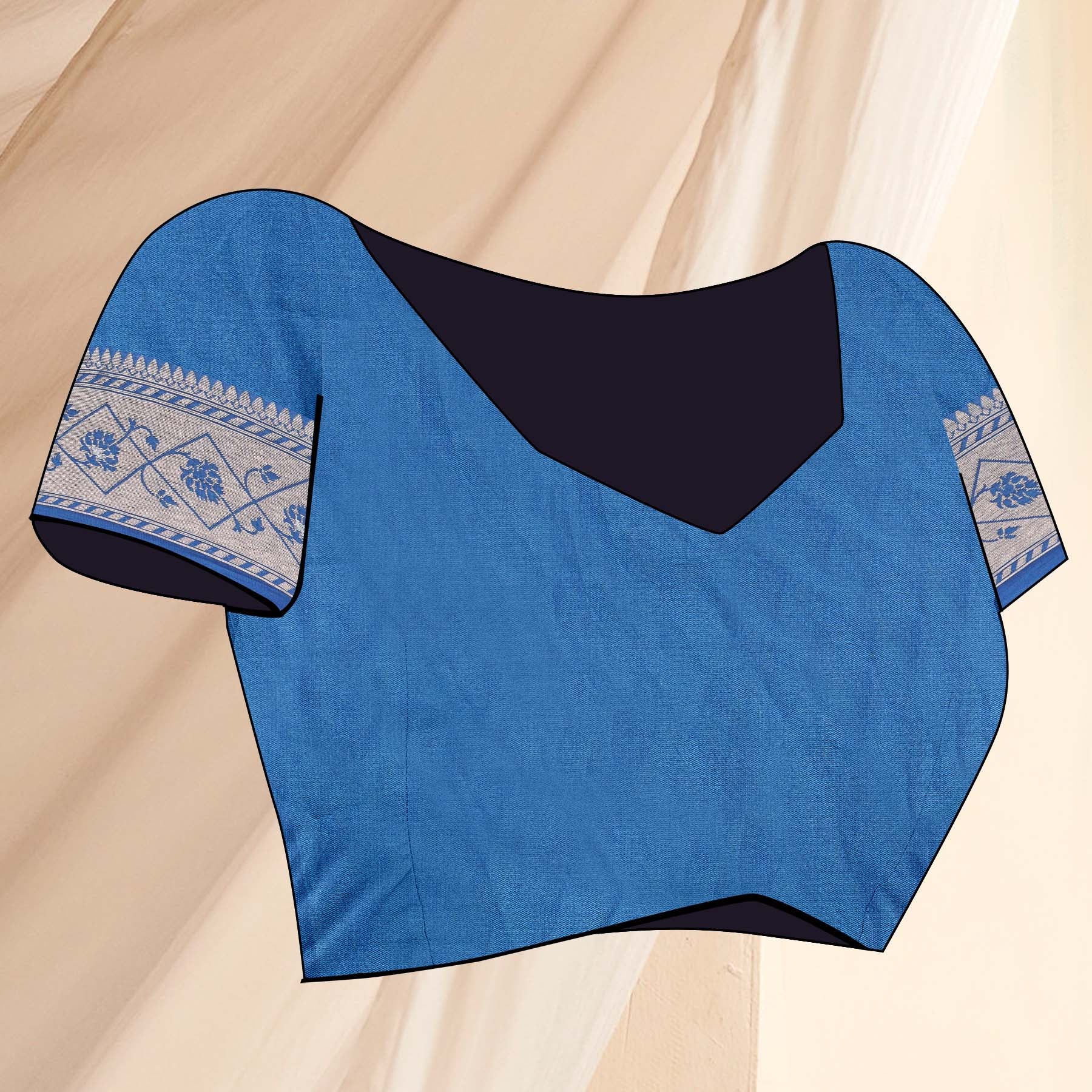 Luxuries Pure Silk Blue Color Saree