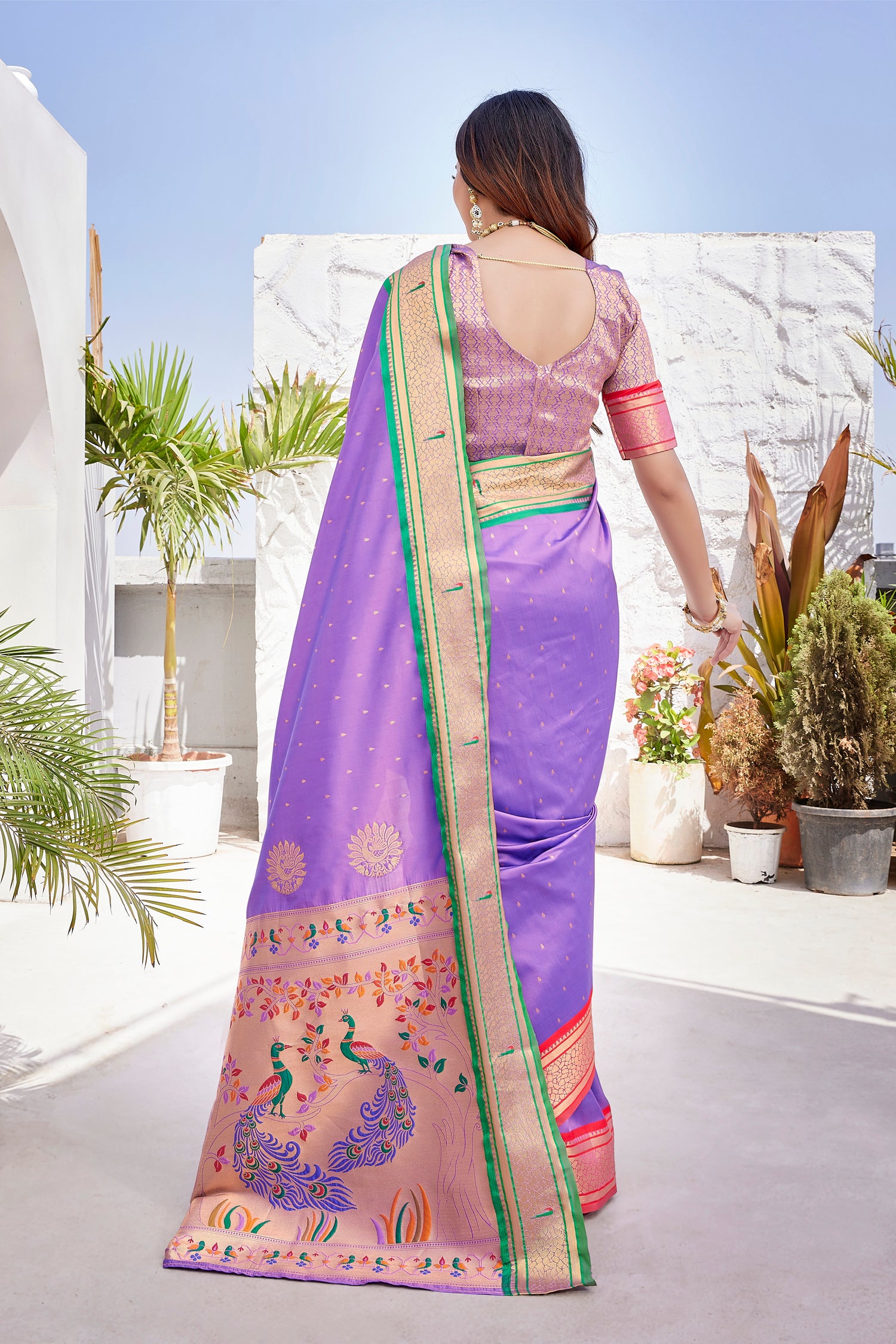 Trending Paithani Silk Purple Saree