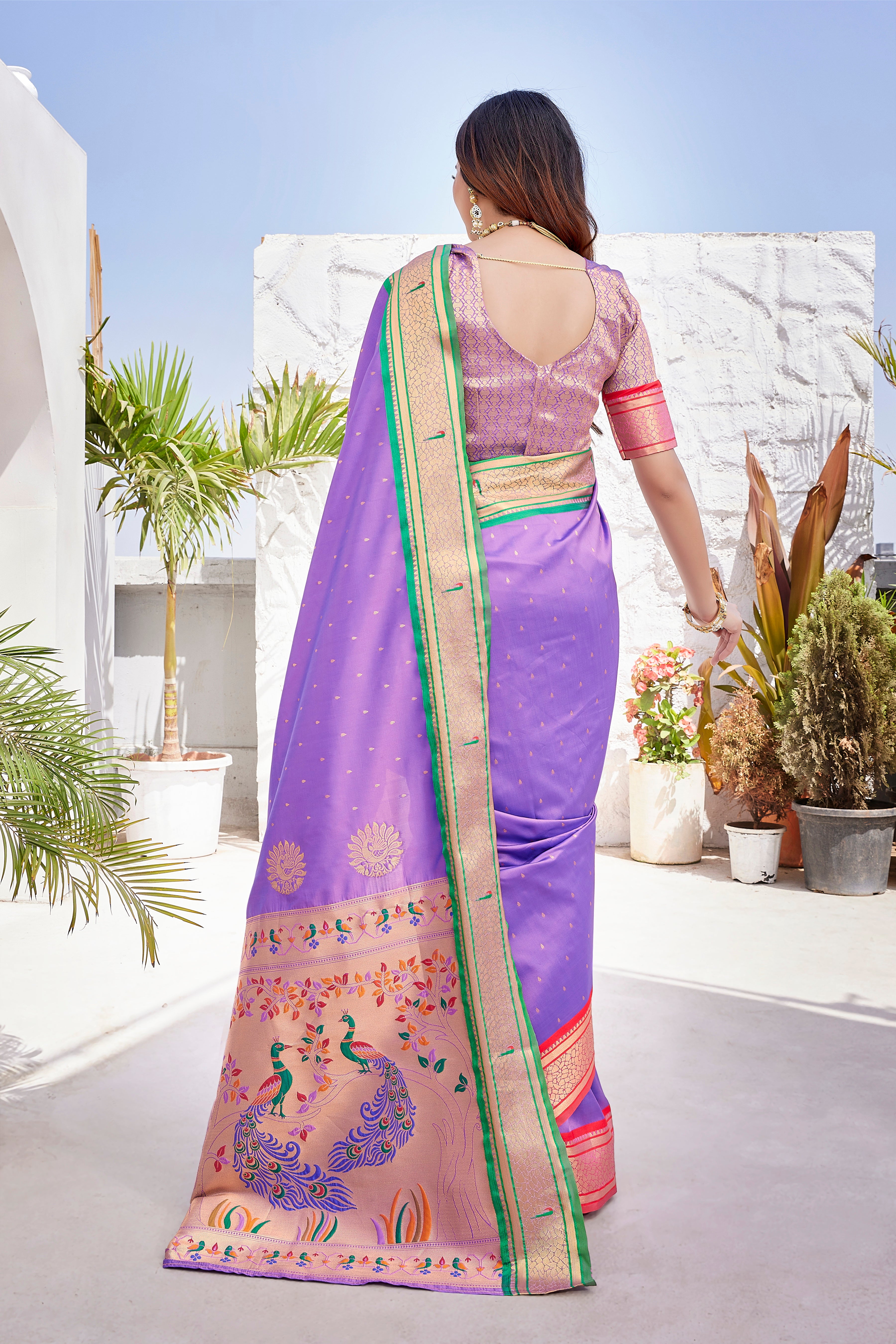 Trending Paithani Silk Purple Saree