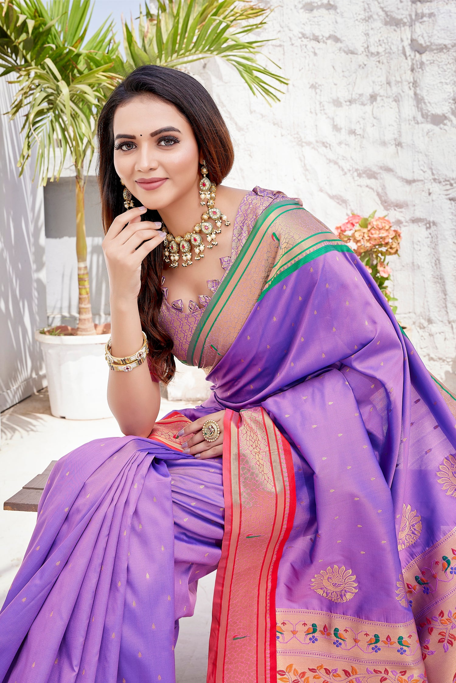 Trending Paithani Silk Purple Saree