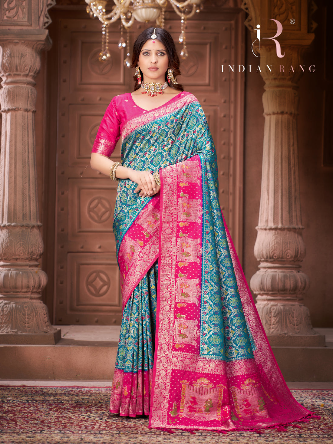 New Collection Pure Silk Blue Saree