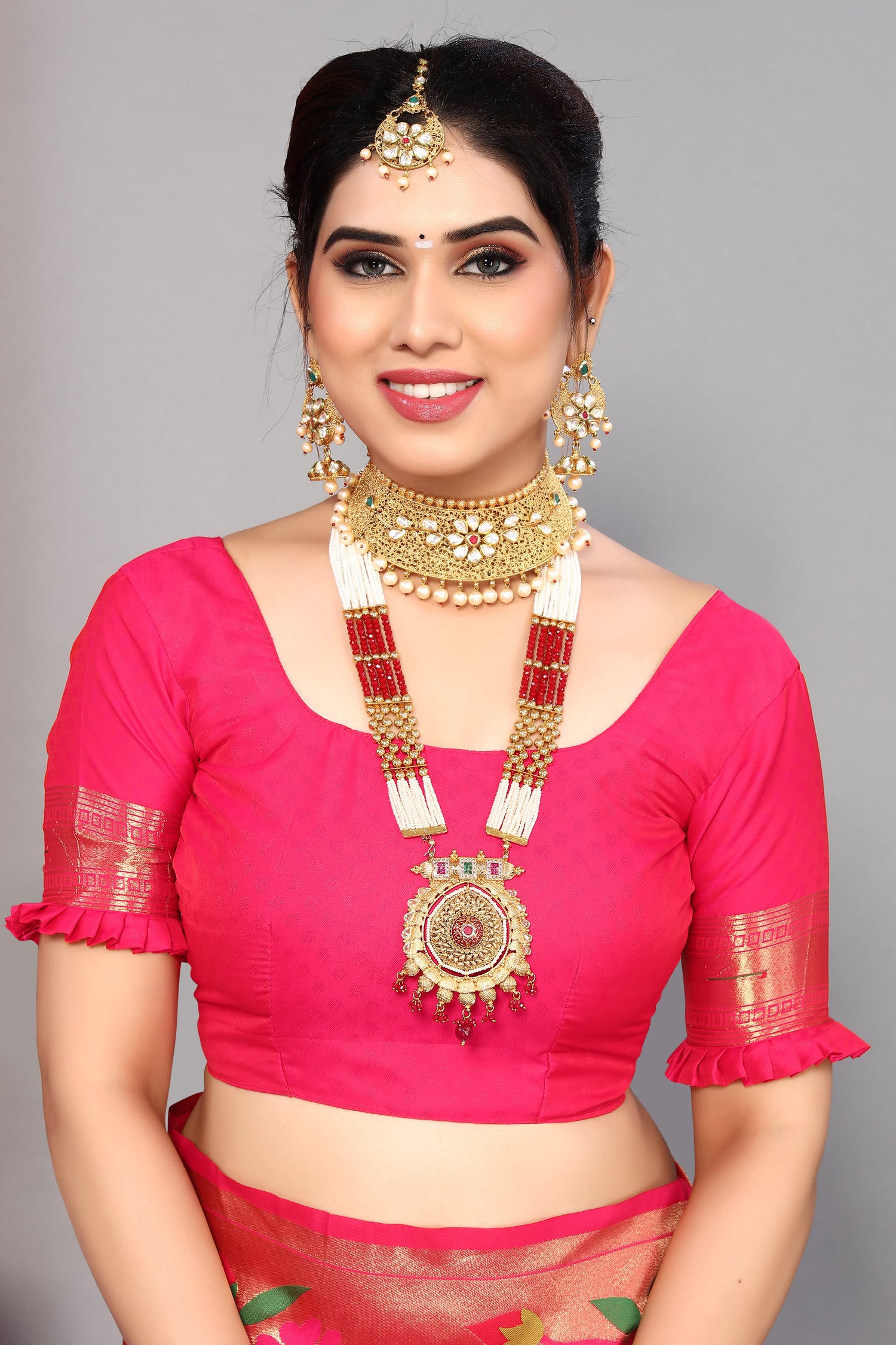 Paithani Silk New Collection Pink Color Saree