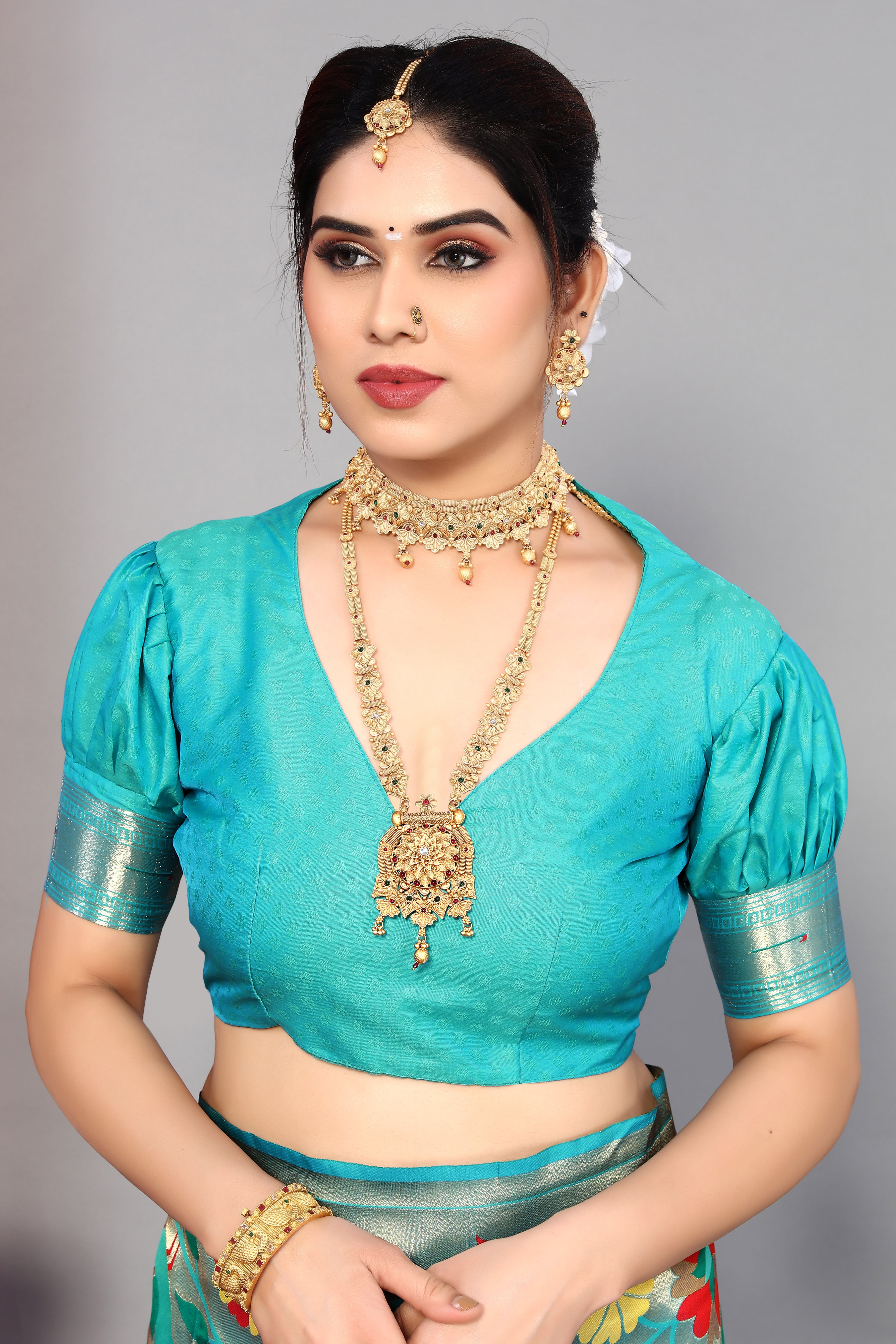 Unique Sky Blue Color Paithani Silk Soft Saree