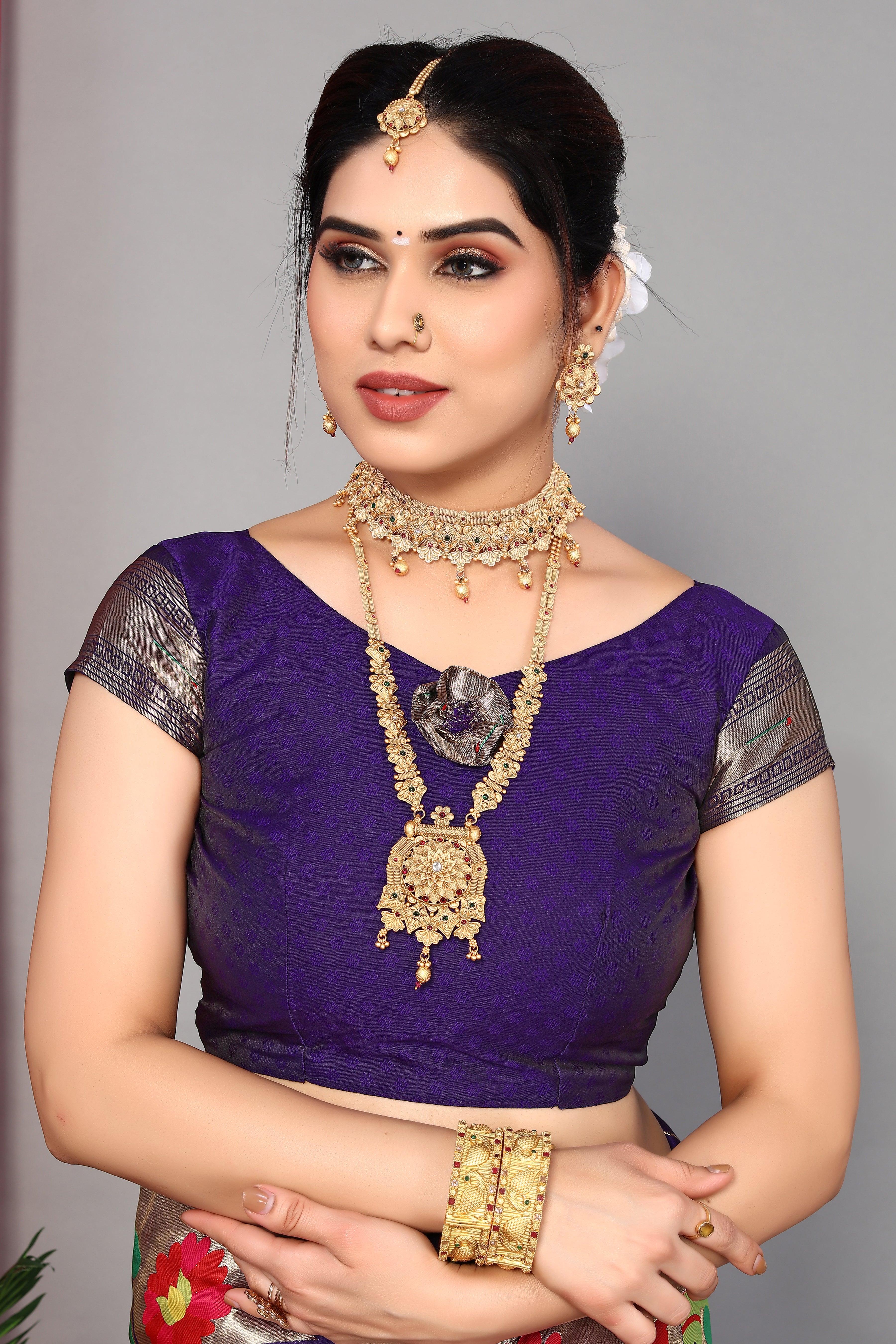 Paithani Silk Blue Color Classy Saree