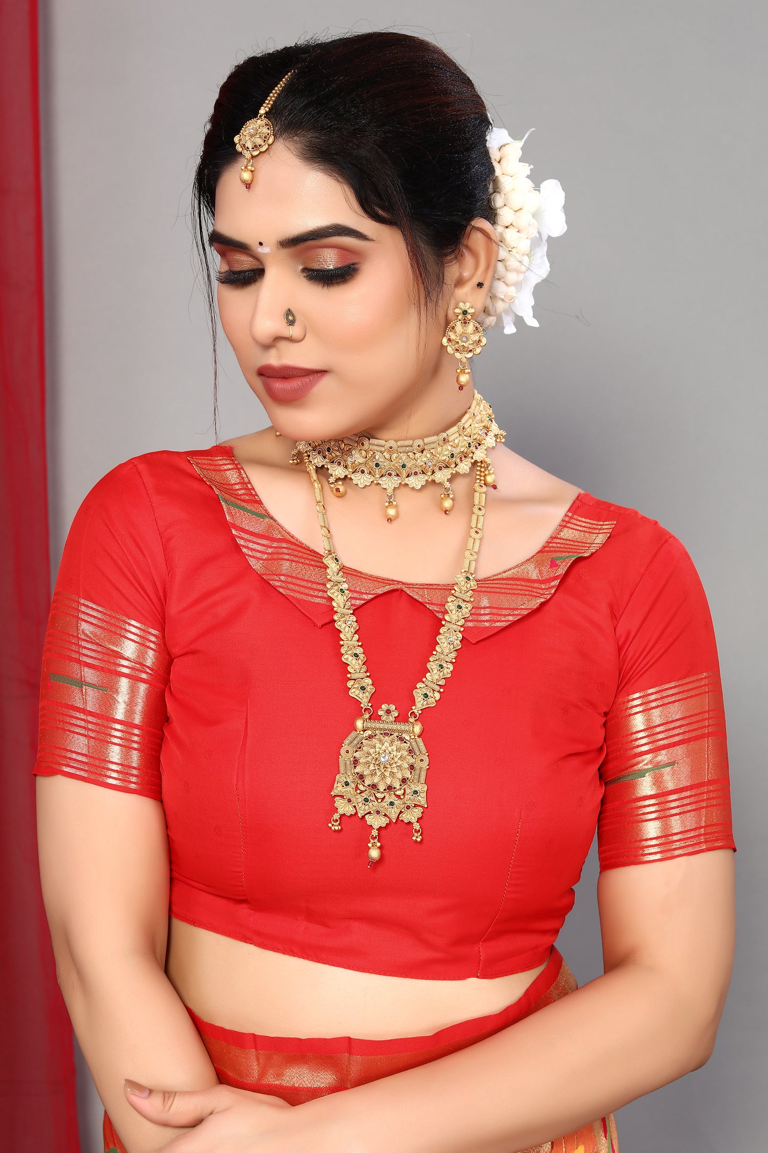 Red Color Beautiful Paithani Silk Saree