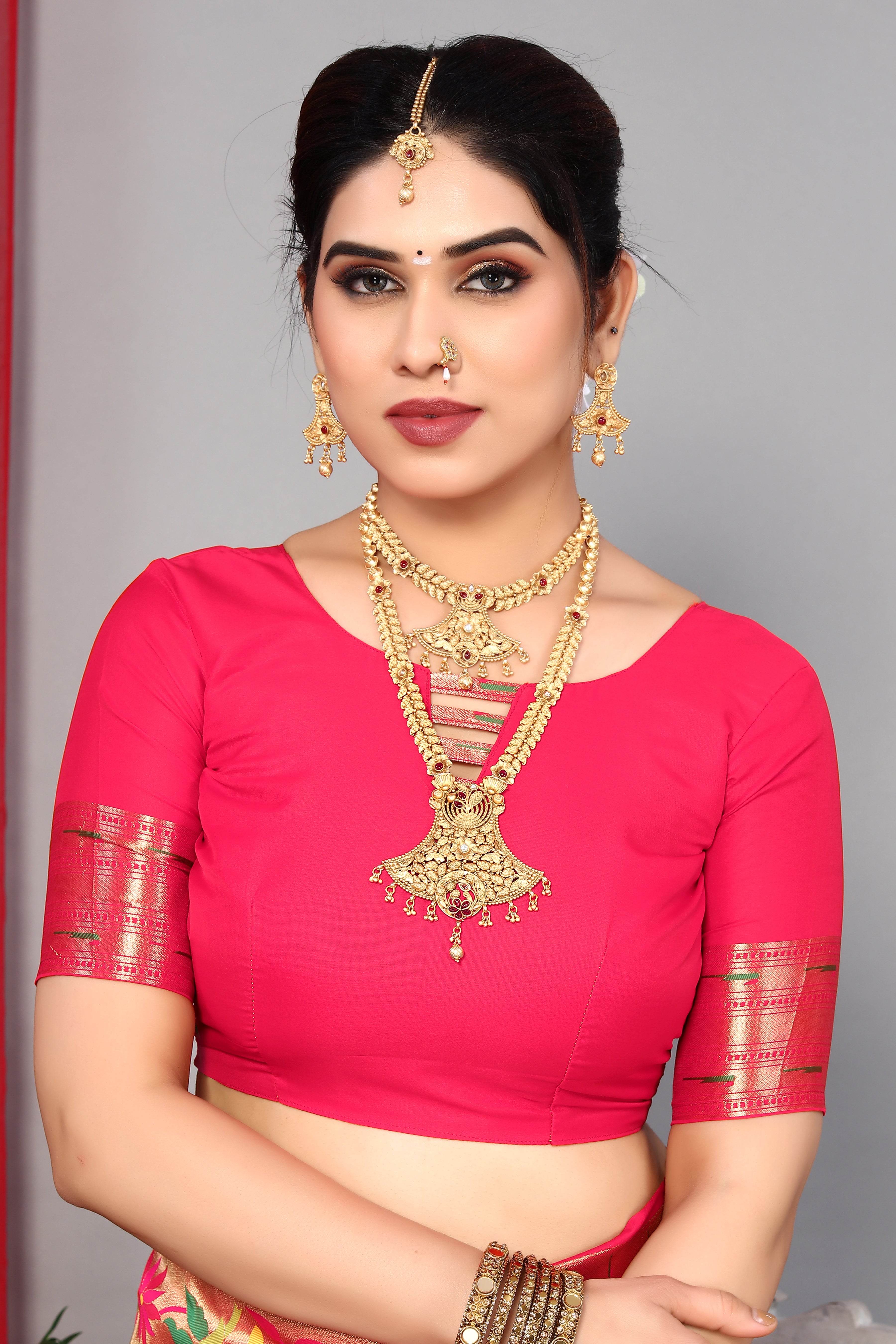 Beautiful Pink Color Paithani Silk Saree