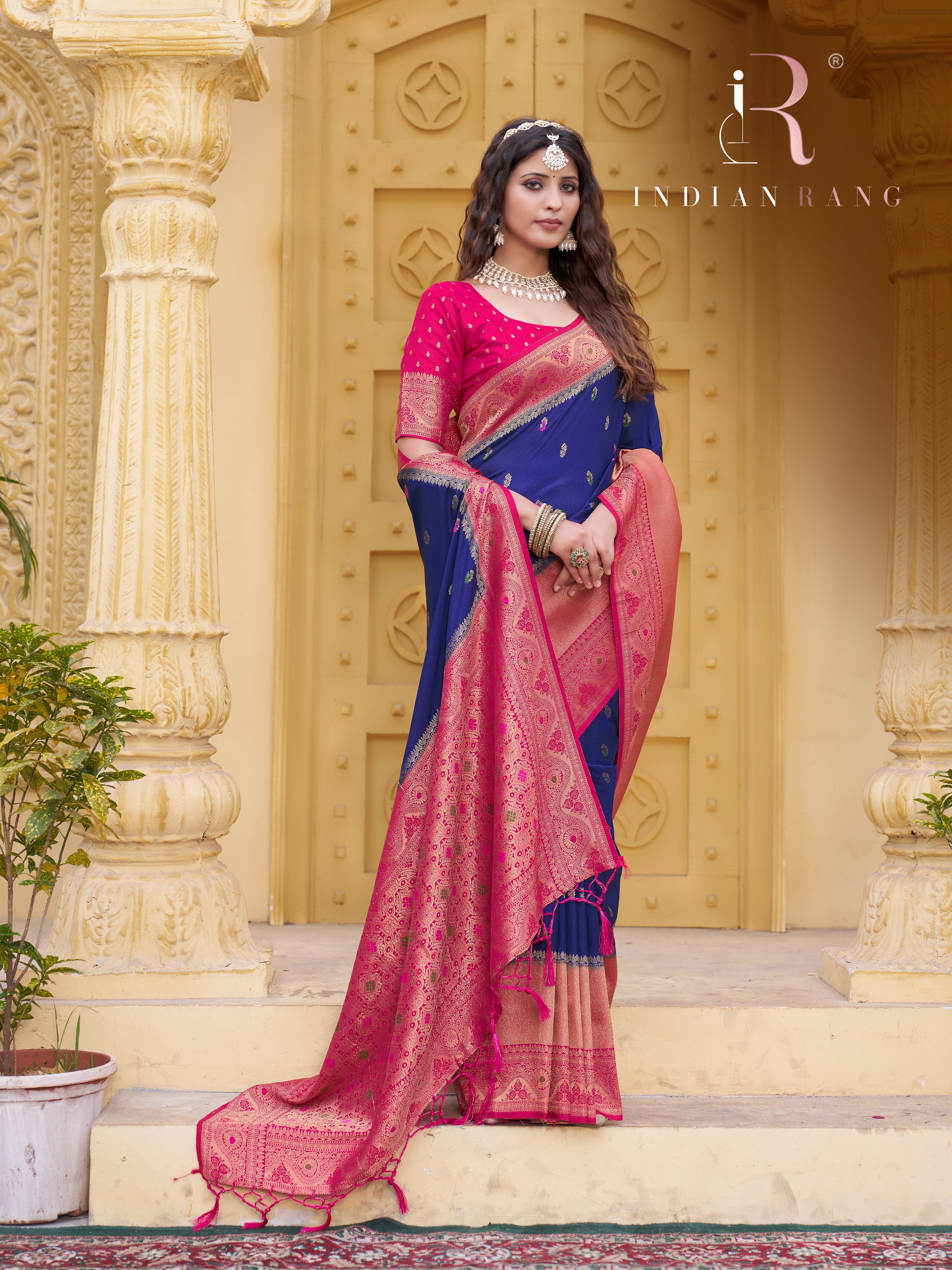 Attractive Blue Color Silk Saree