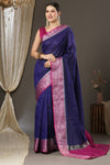 Latest Design Silk Blue Color Designer Saree
