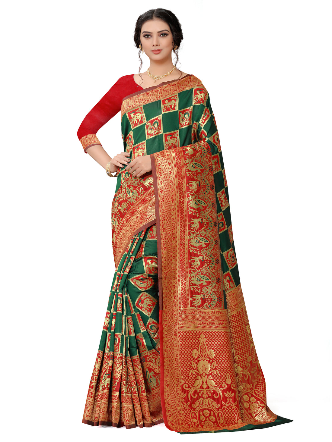 Luxurious Banarasi Silk Function Wear Saree