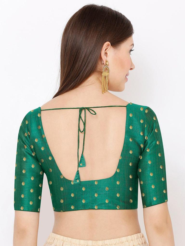 Modern Readymade Green Color Rond Neck Blouse