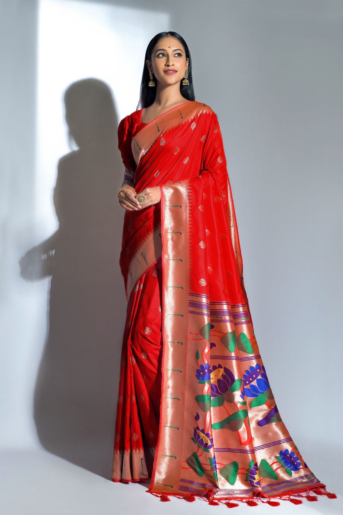 Red Color Festival Wear Paithani Silk Saree