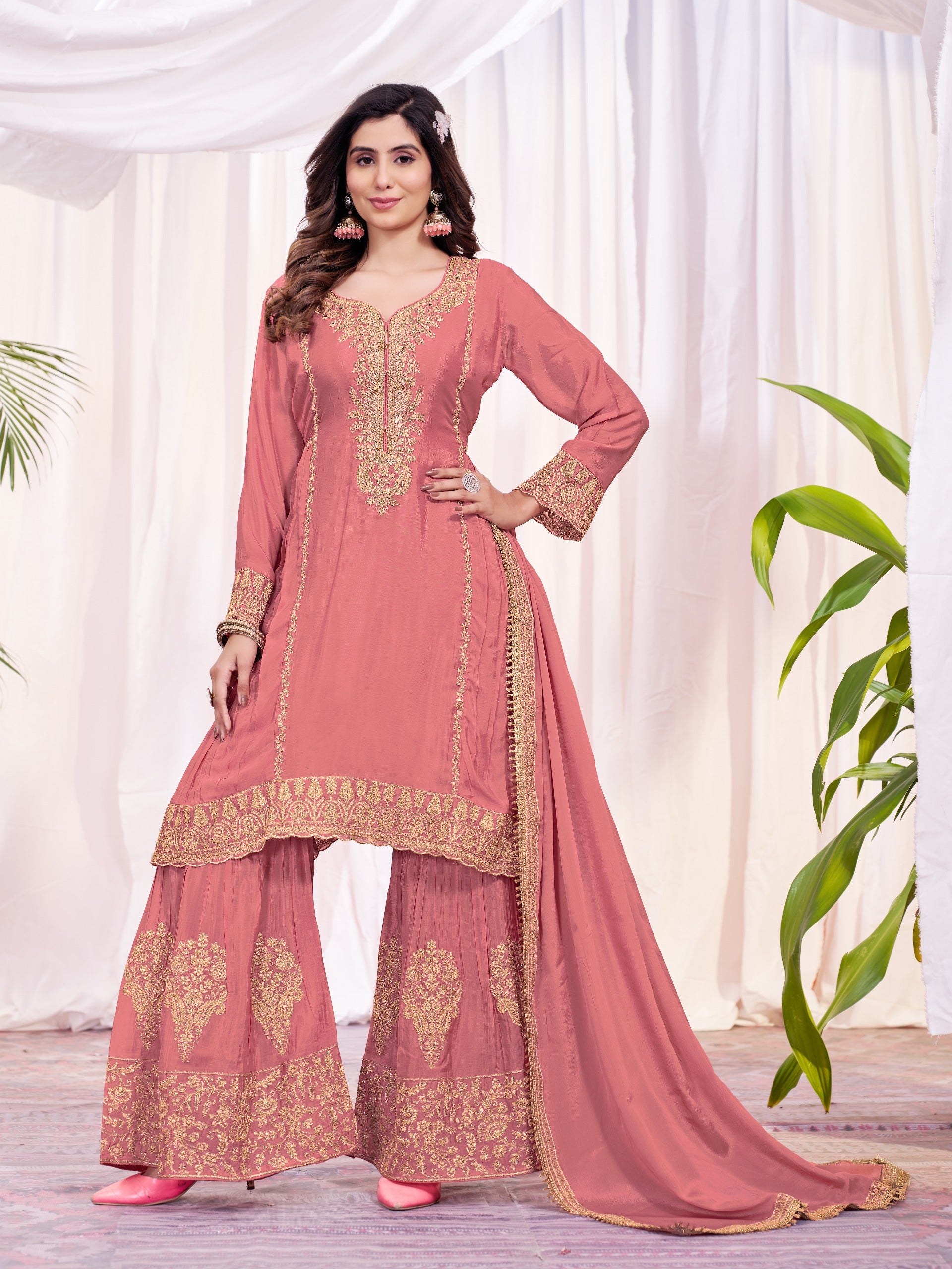 Charming Peach Color Salwar Suit