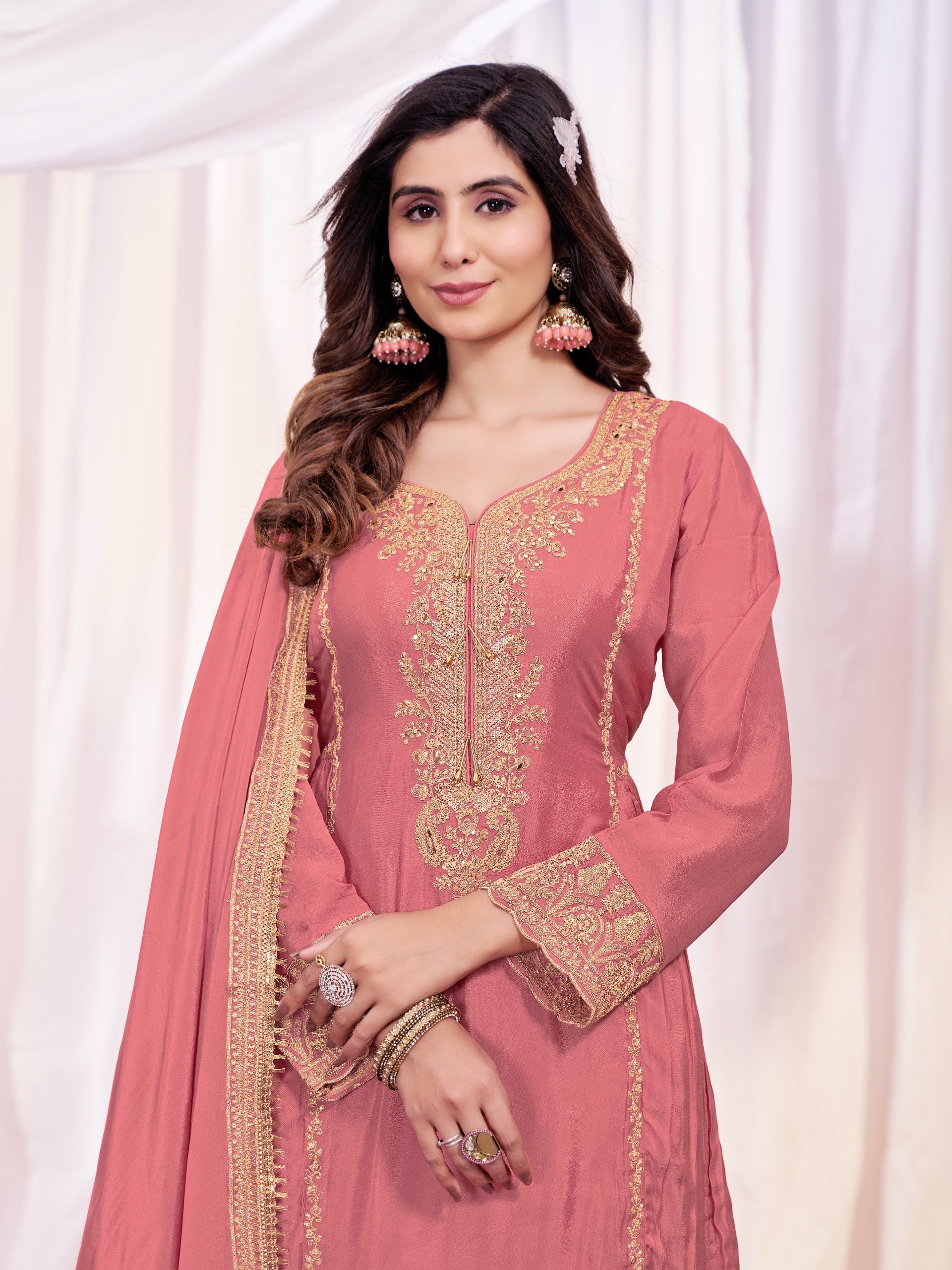 Charming Peach Color Salwar Suit