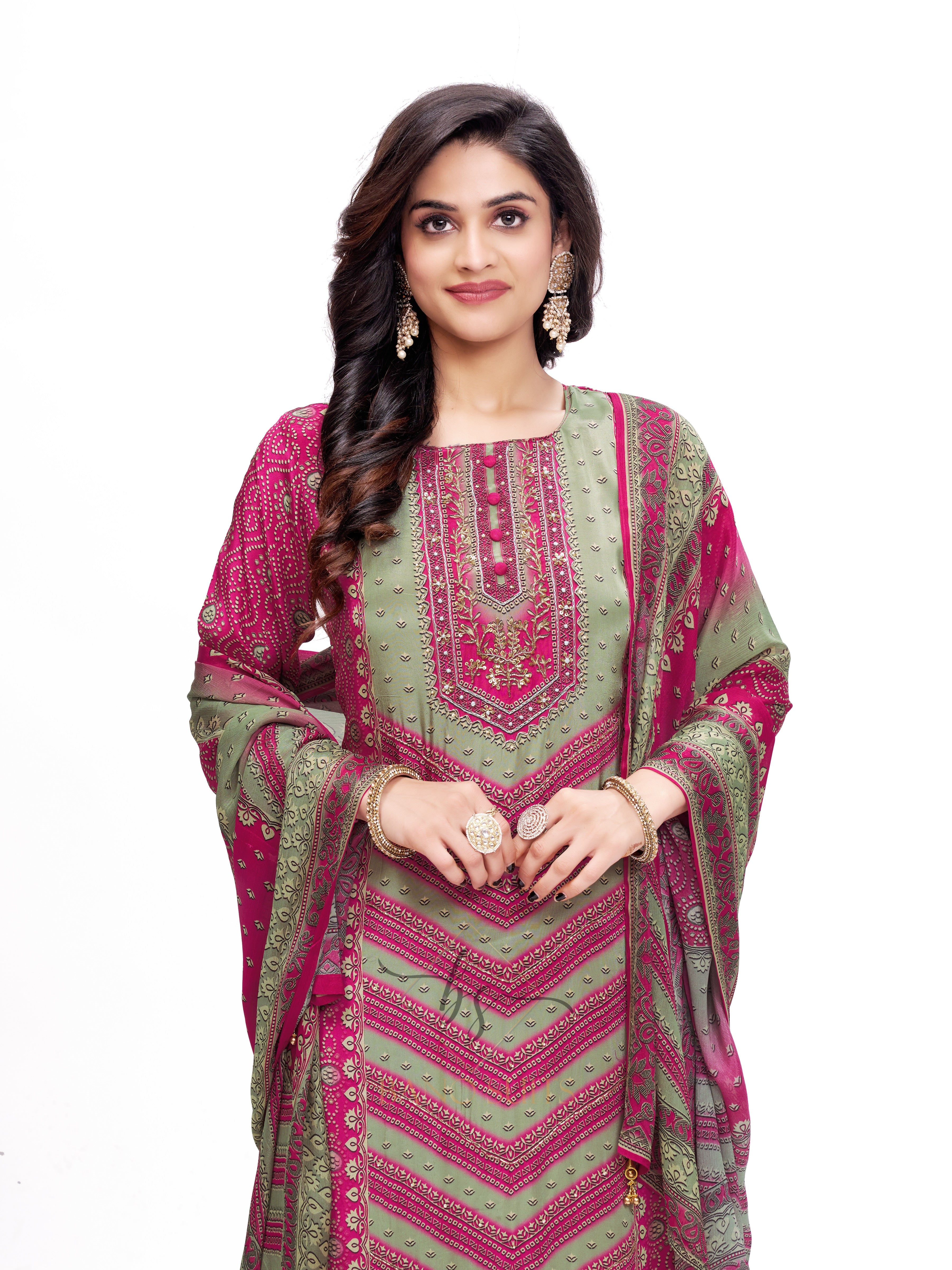 Designer Pink Heavy Readymade Salwar Suit