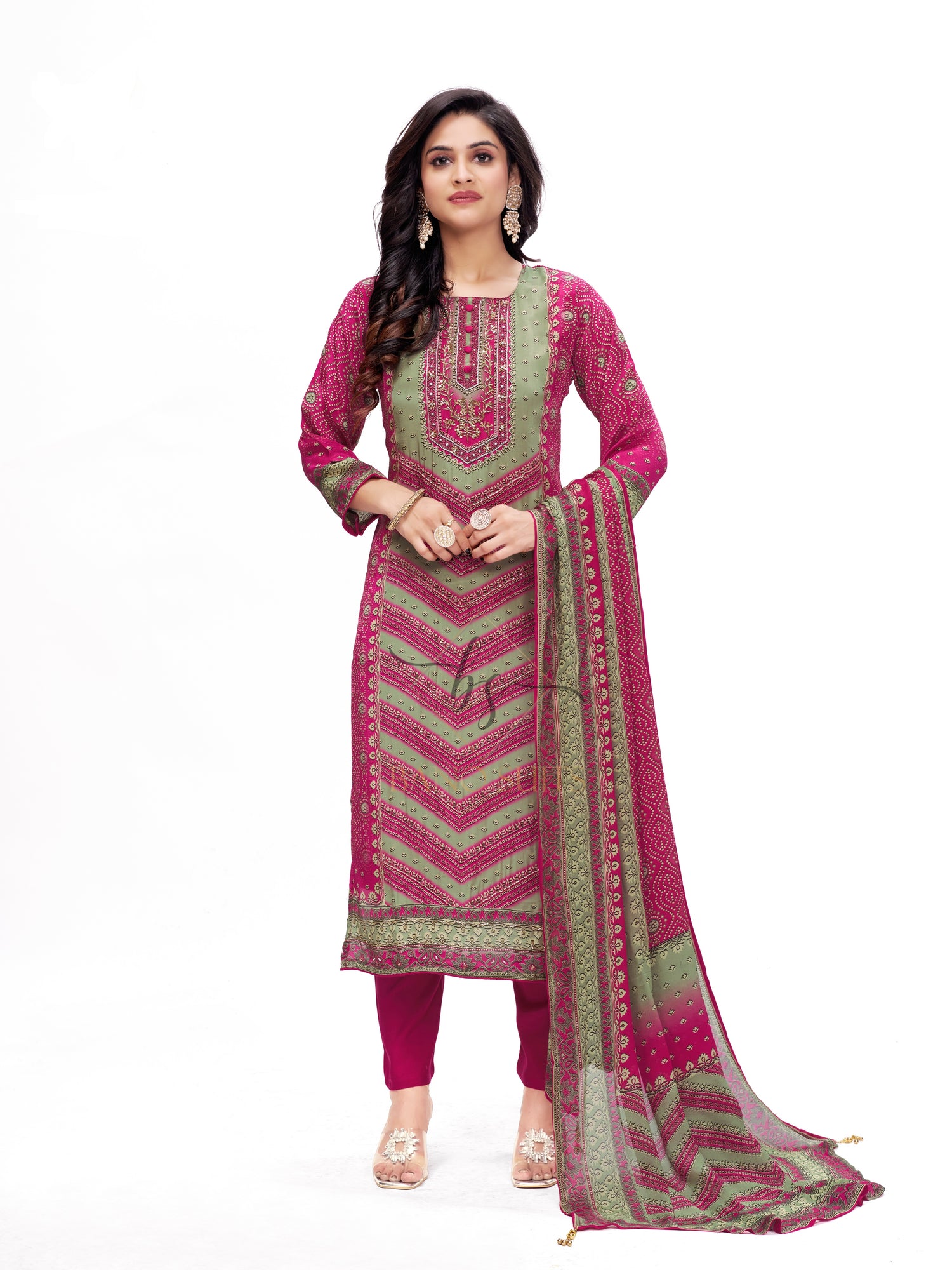 Designer Pink Heavy Readymade Salwar Suit
