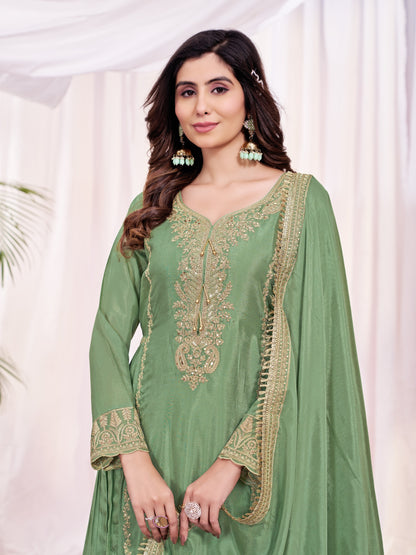 Ravishing Pista Green Salwar Suit