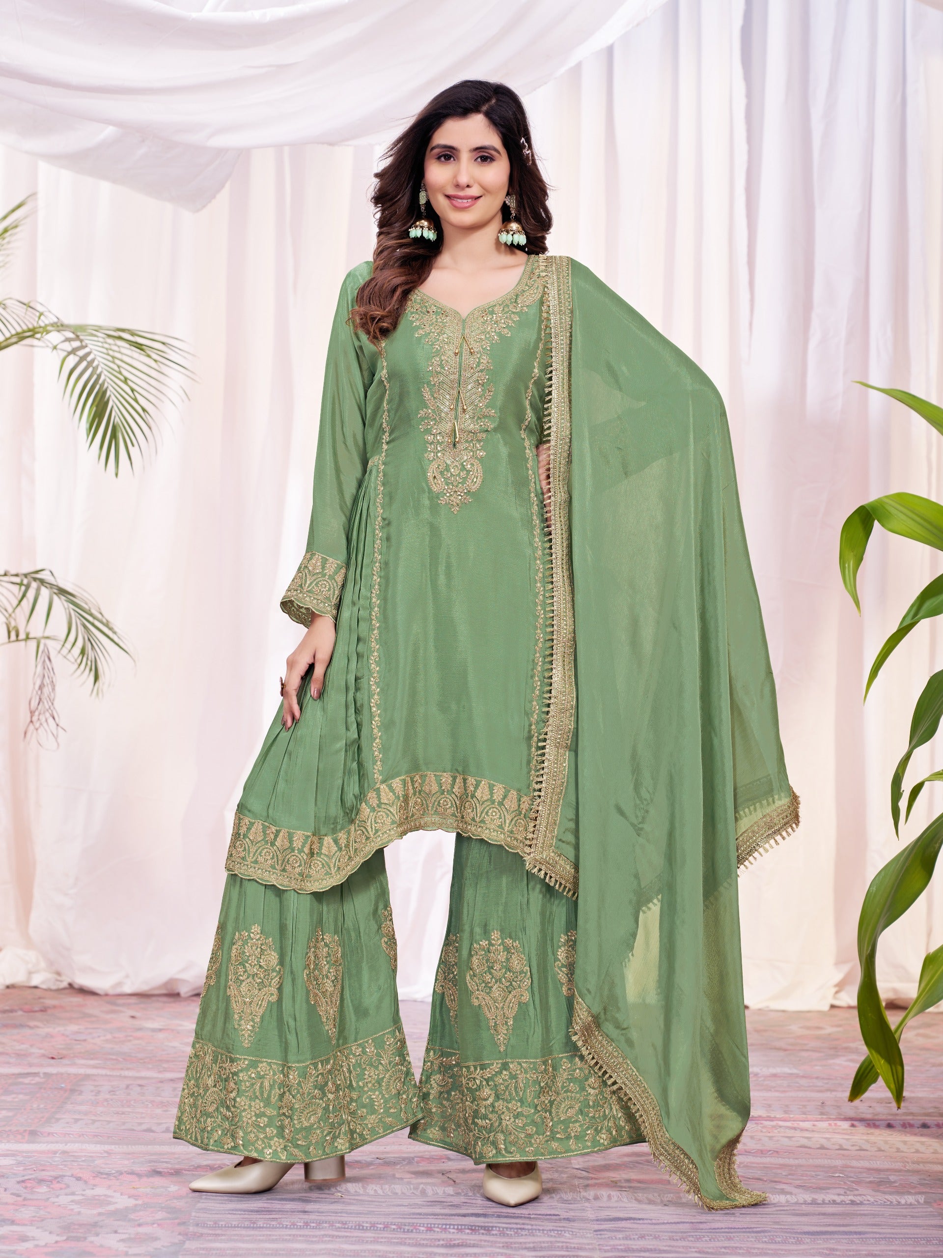 Ravishing Pista Green Salwar Suit