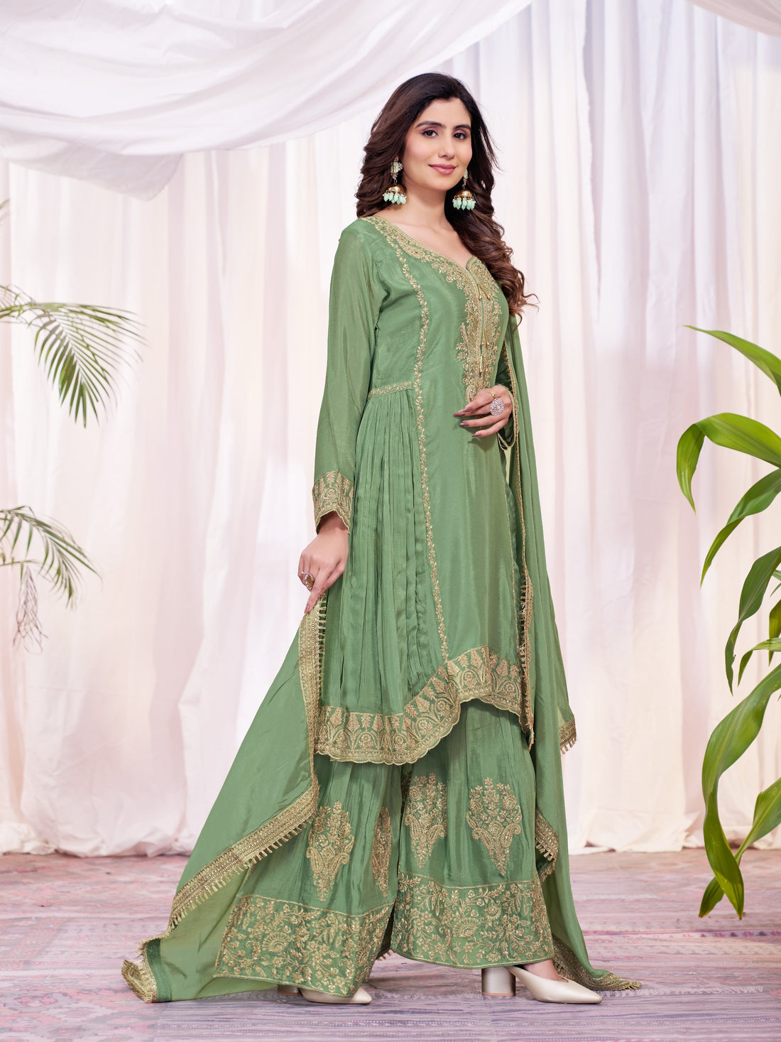 Ravishing Pista Green Salwar Suit