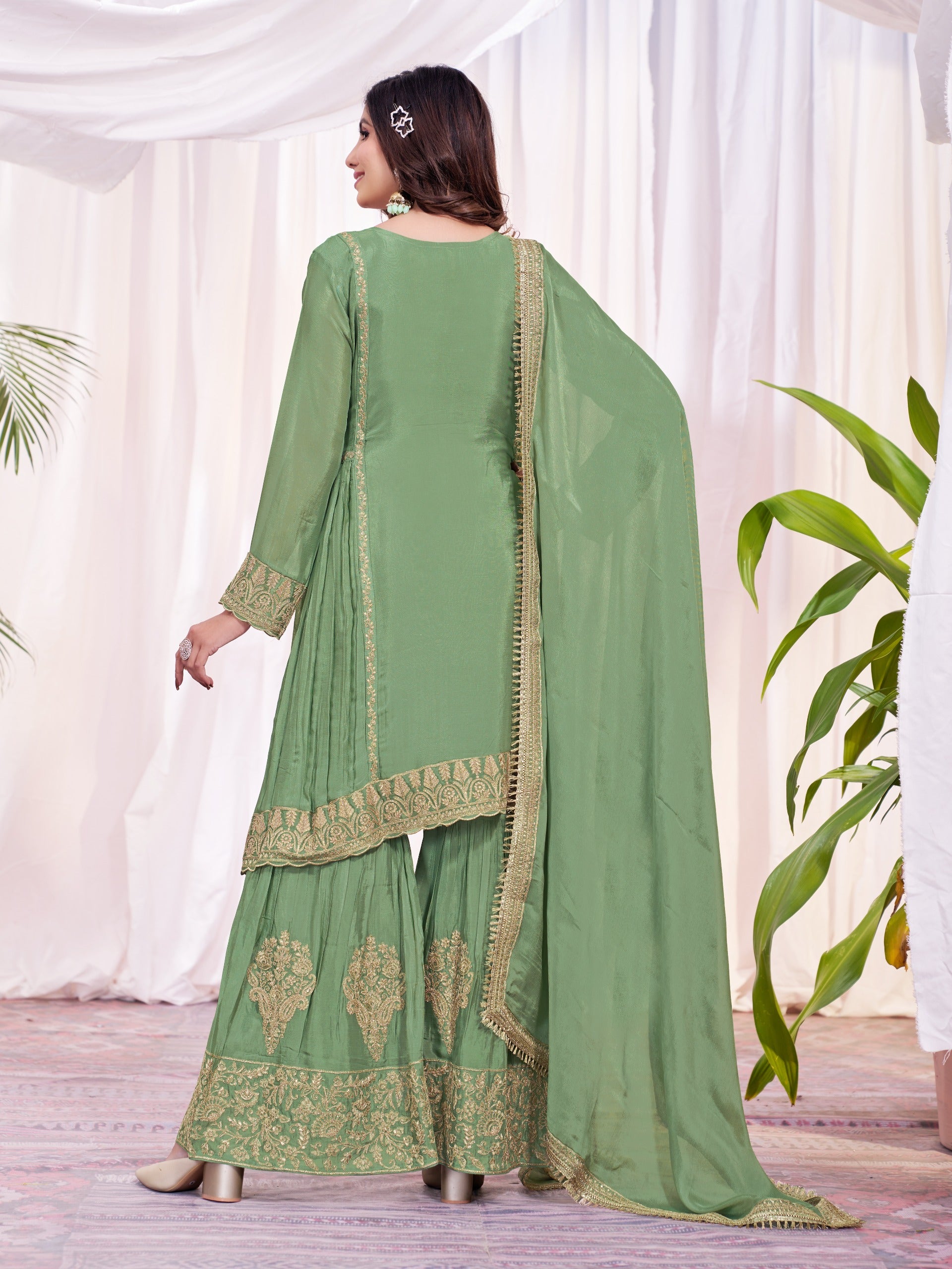 Ravishing Pista Green Salwar Suit