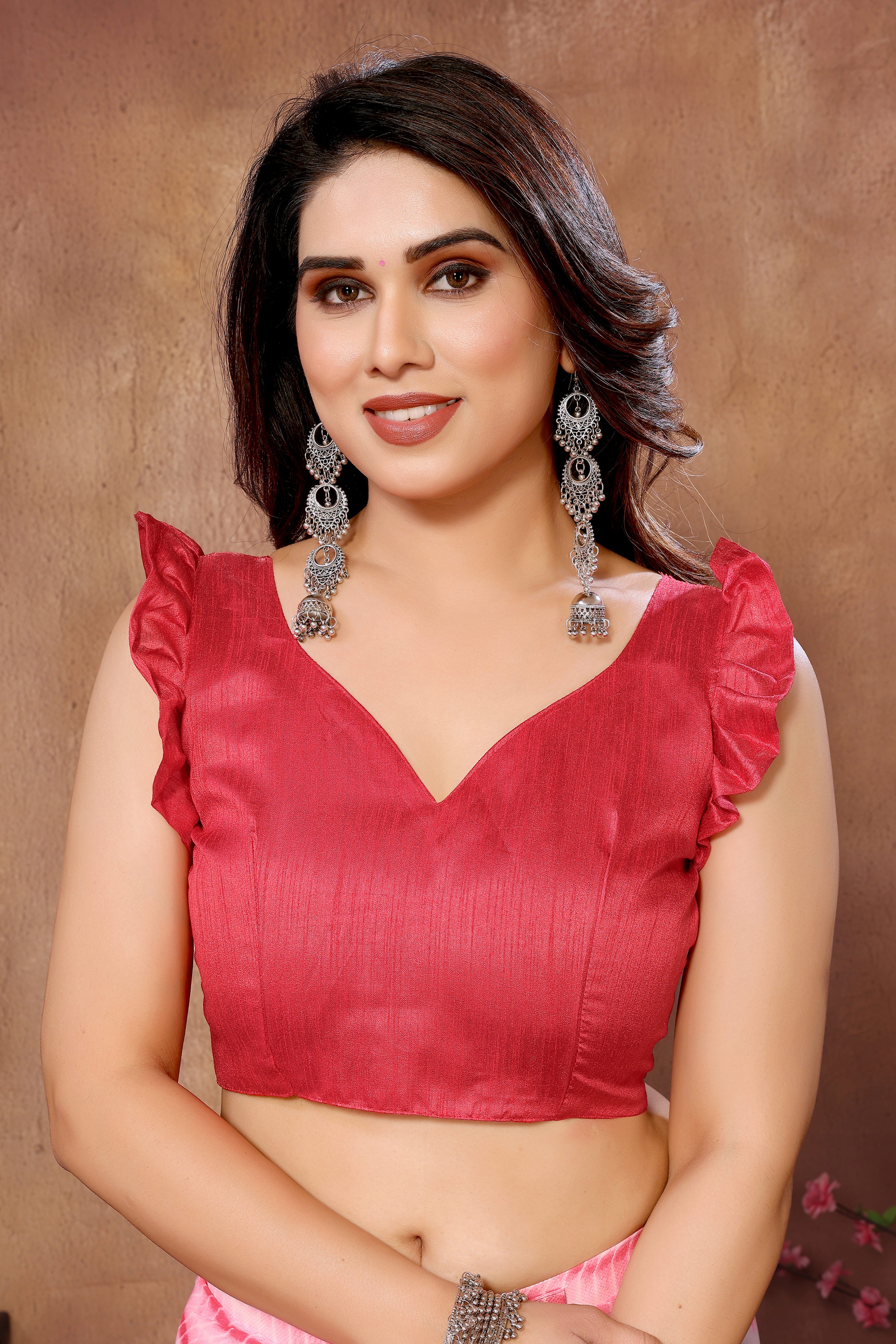 Classy Pink Color Pure Georgette Ready To Wear Saree