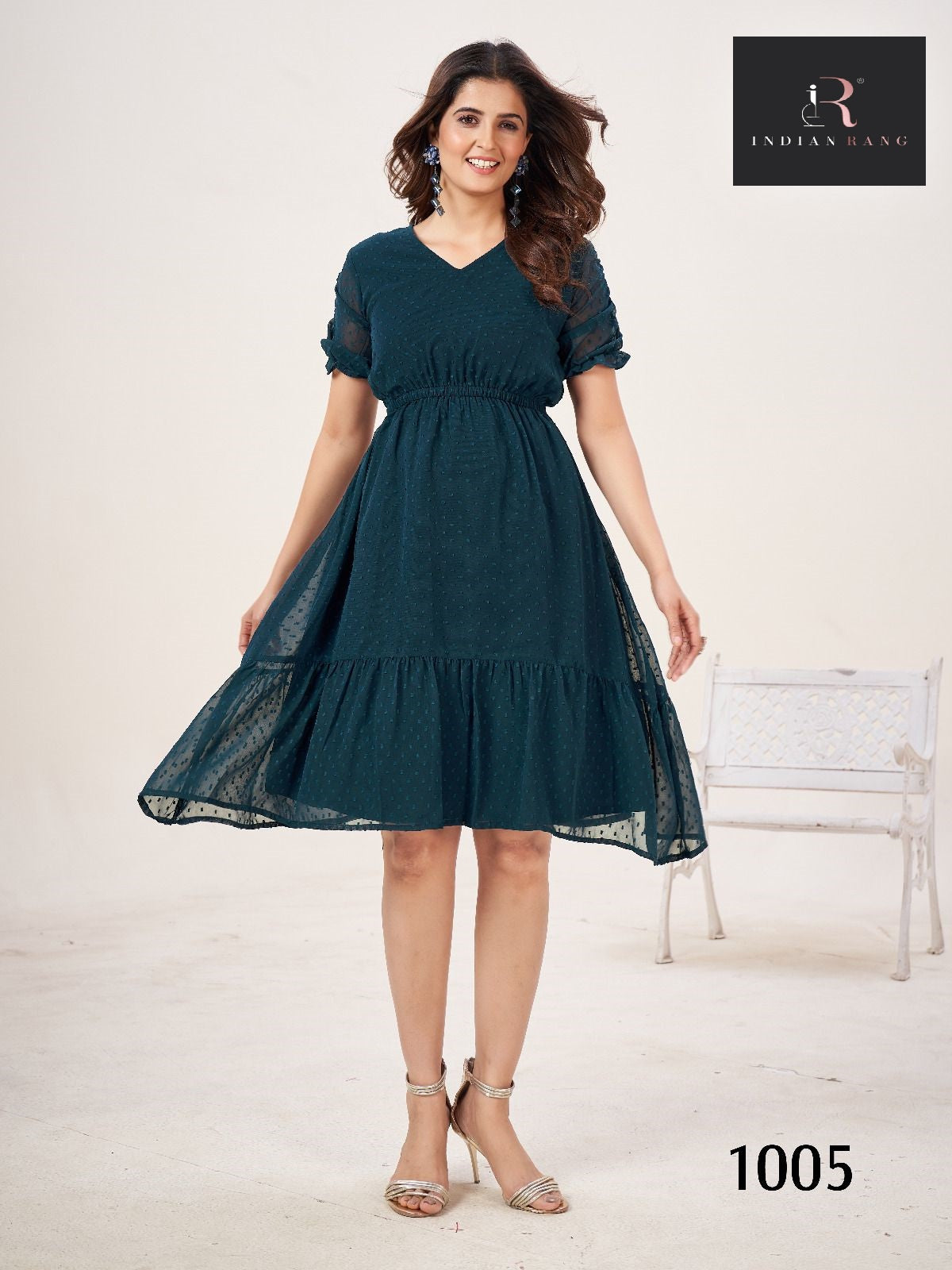 Trending Rama Color Georgette Western Dress