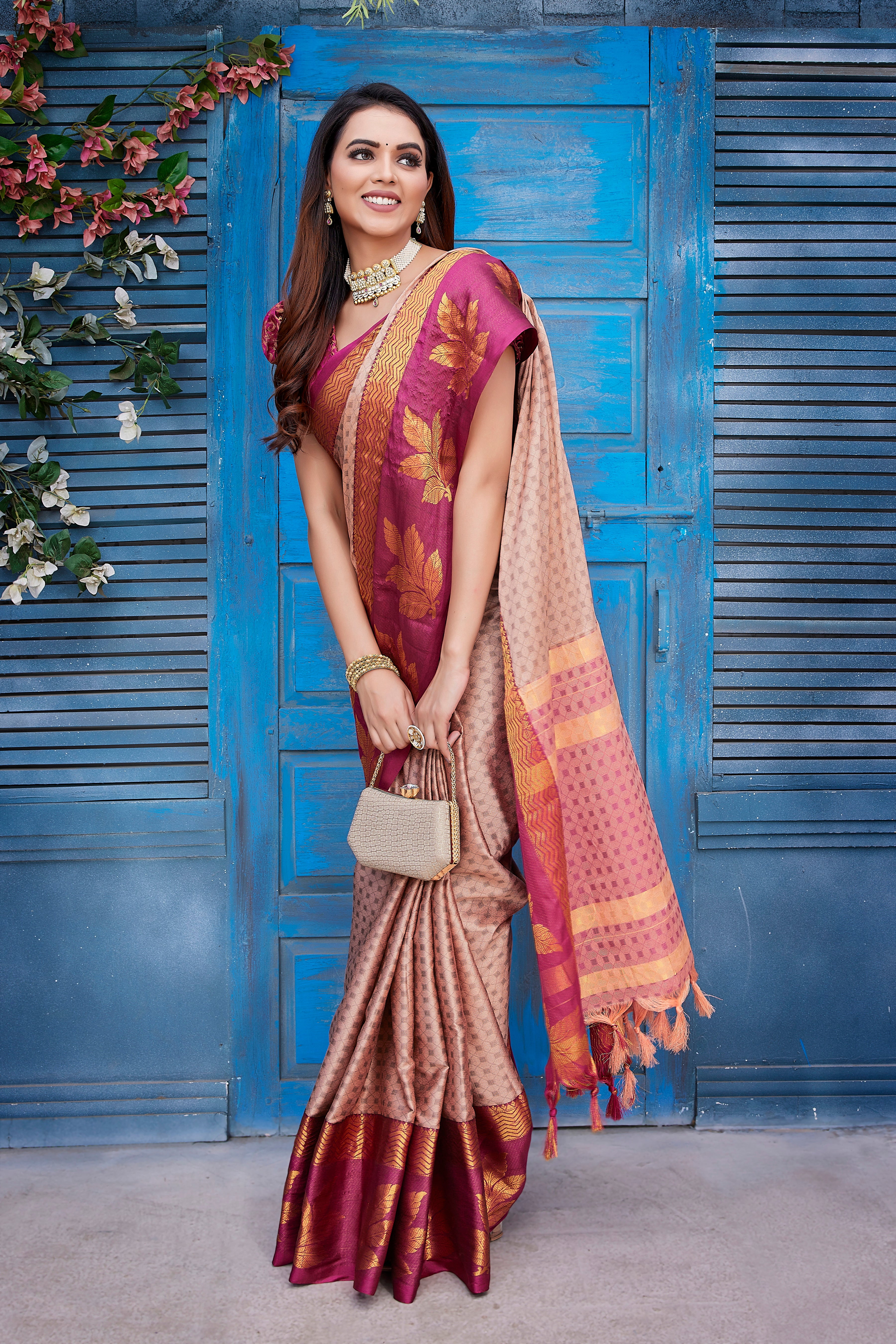 Aura Silk Attractive Fancy Soft Saree