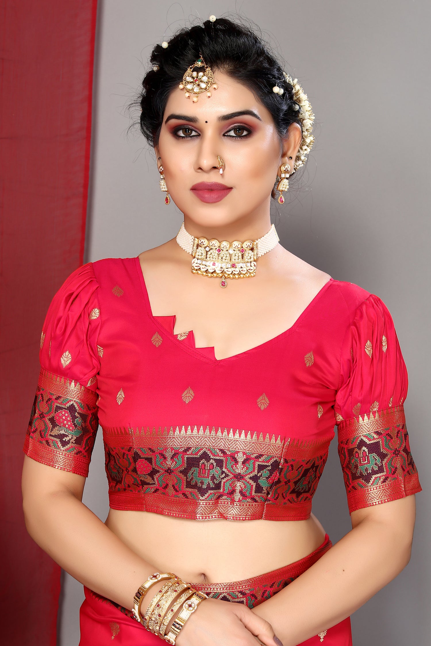 Latest Lunch Paithani Silk Red Saree