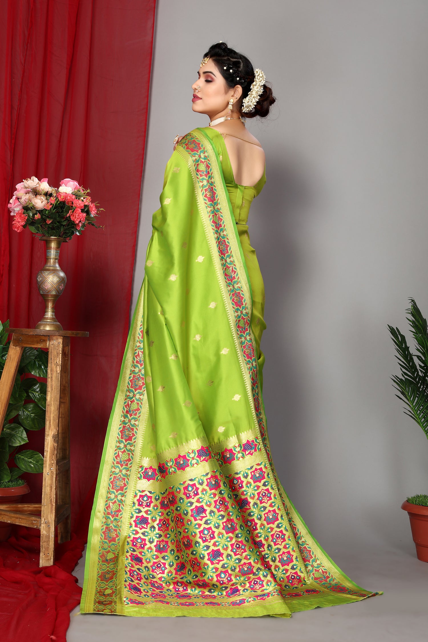 New Green Color Paithani Silk Saree