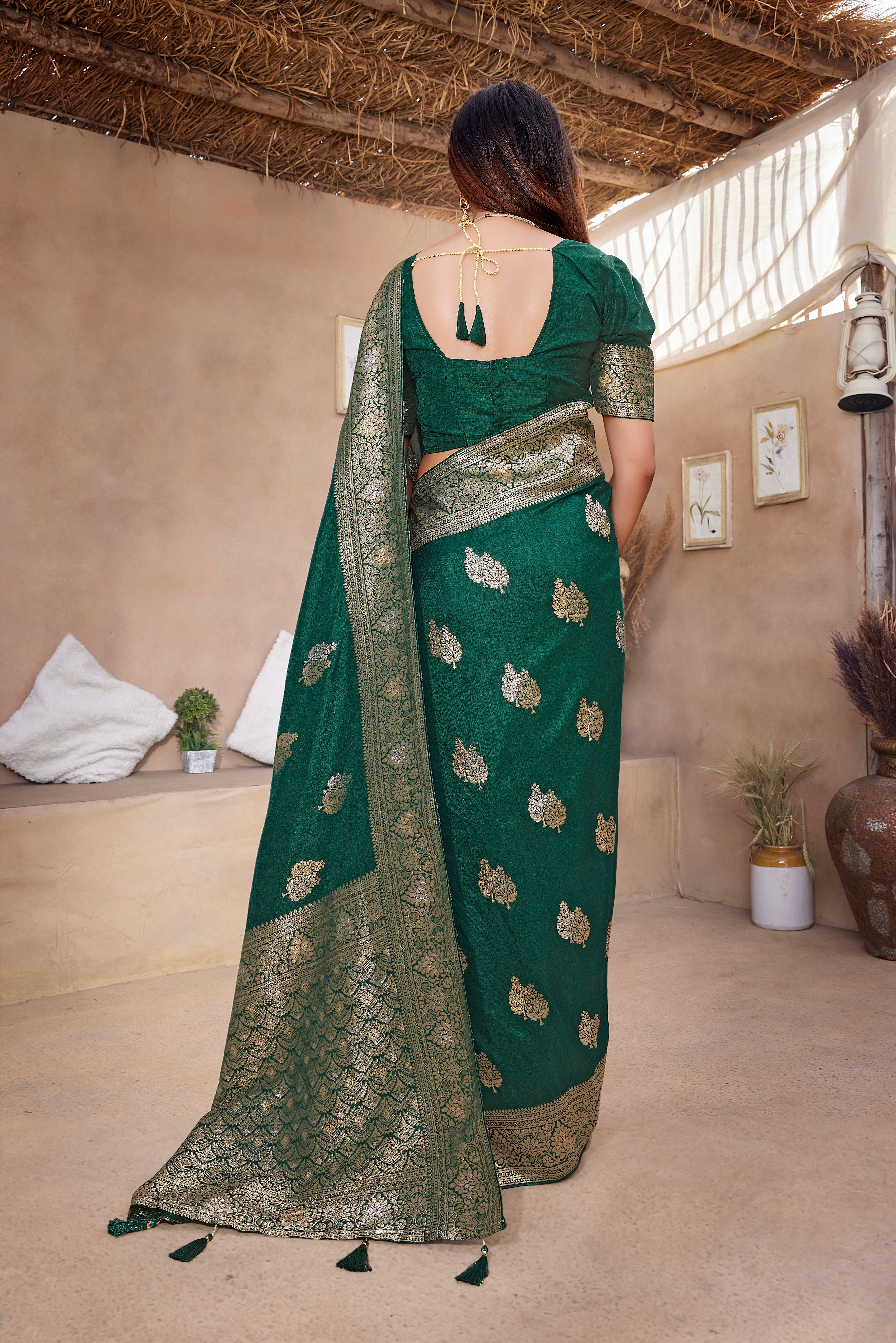 Classy Green Color Paithani Silk Saree