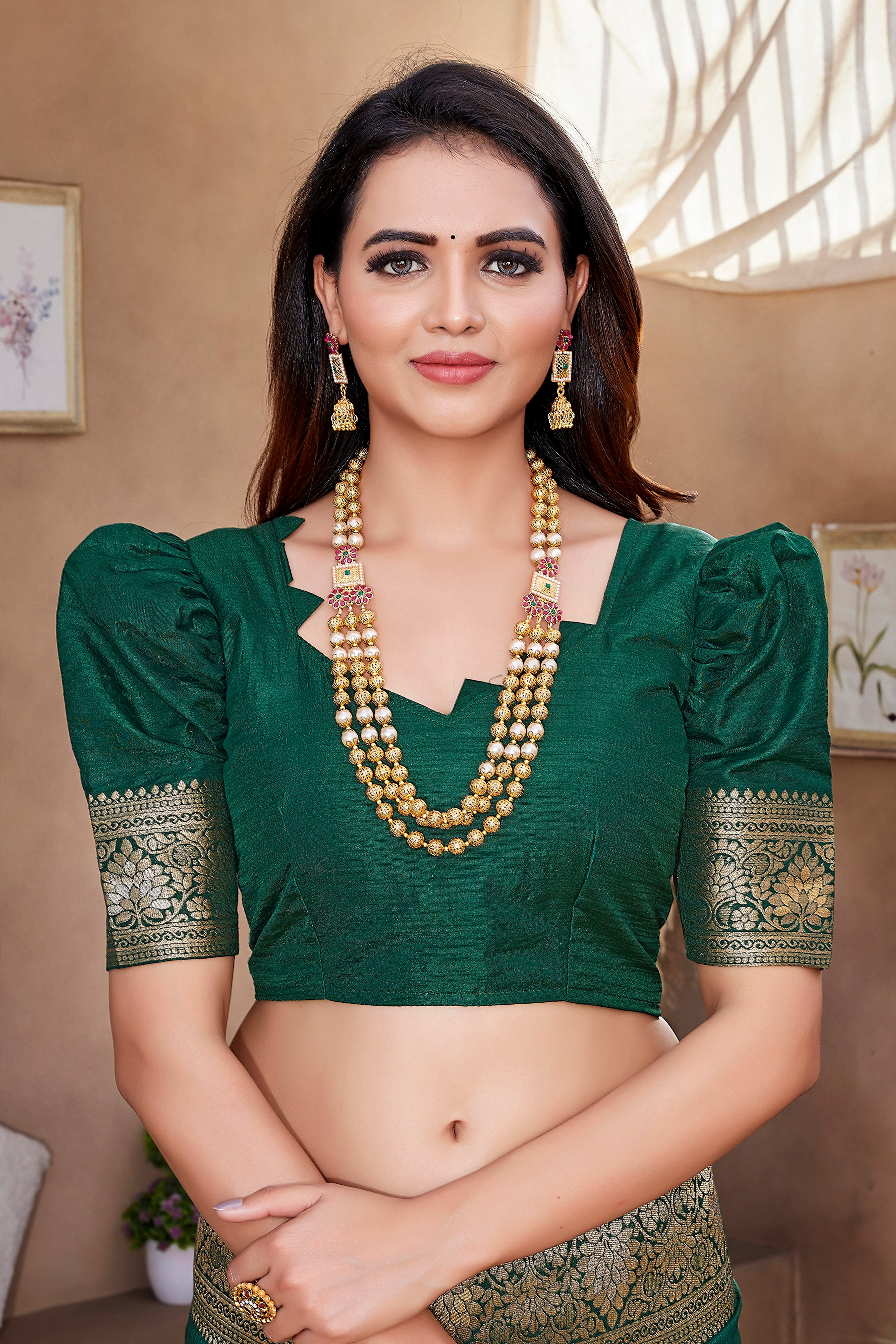 Classy Green Color Paithani Silk Saree