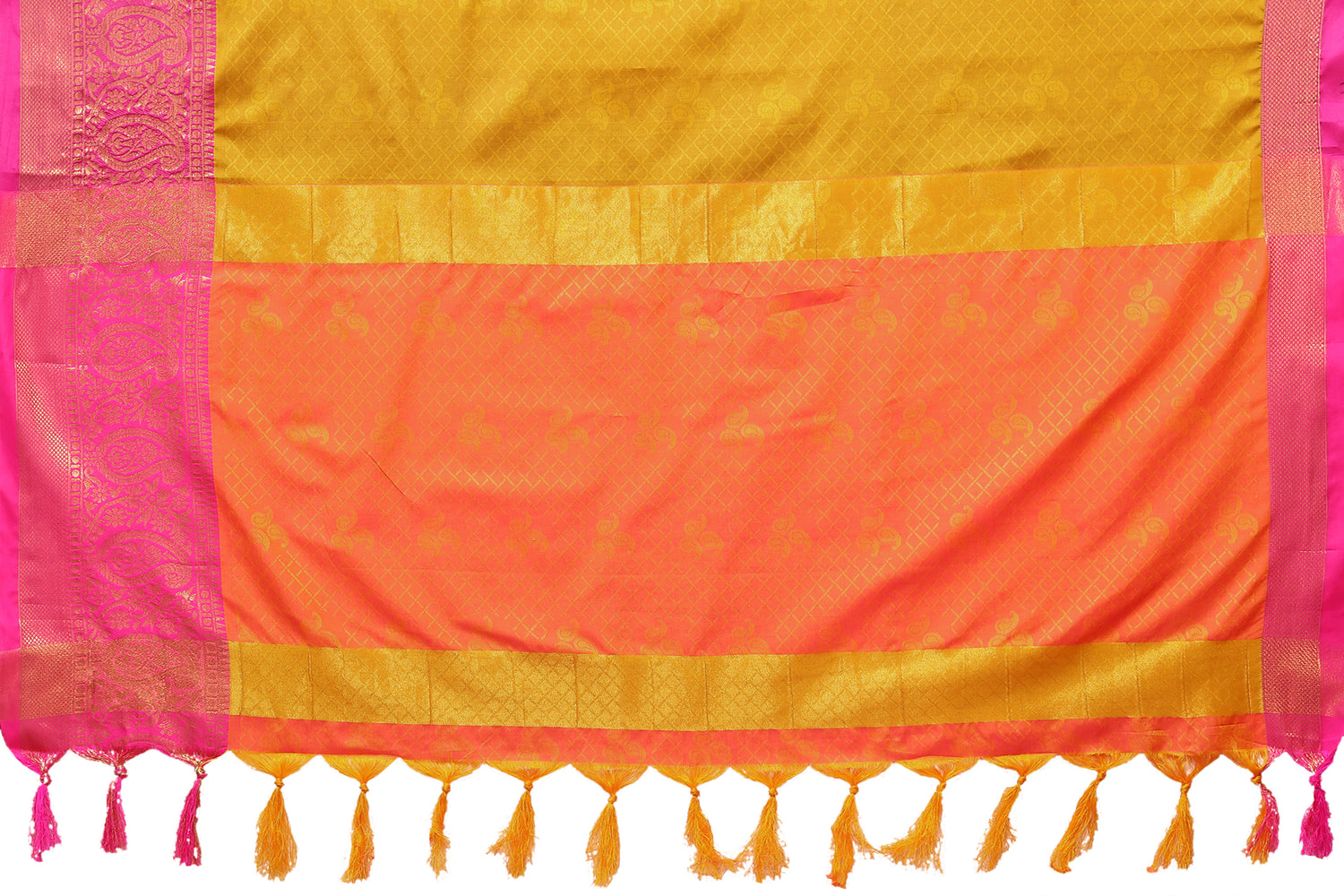 Latest Yellow Color Pure Rubina Silk Saree