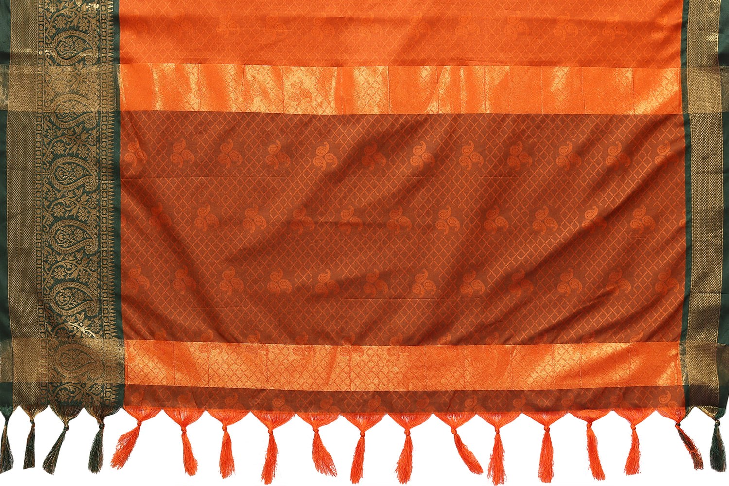 New Orange Color Rubina Silk Soft Saree