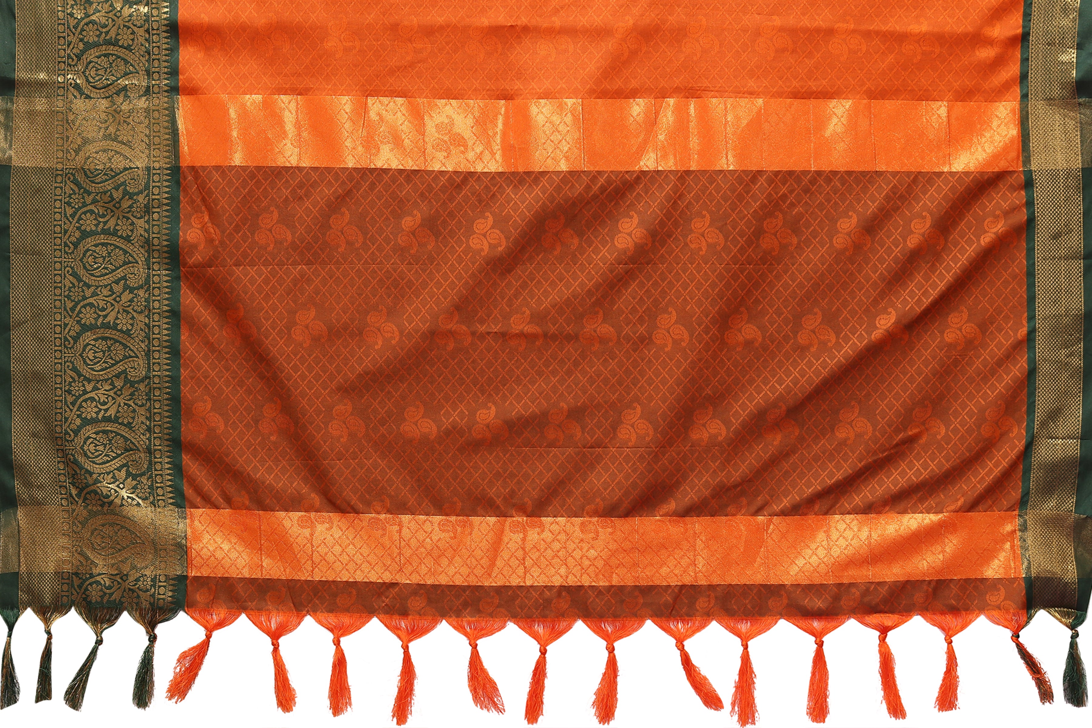 New Orange Color Rubina Silk Soft Saree