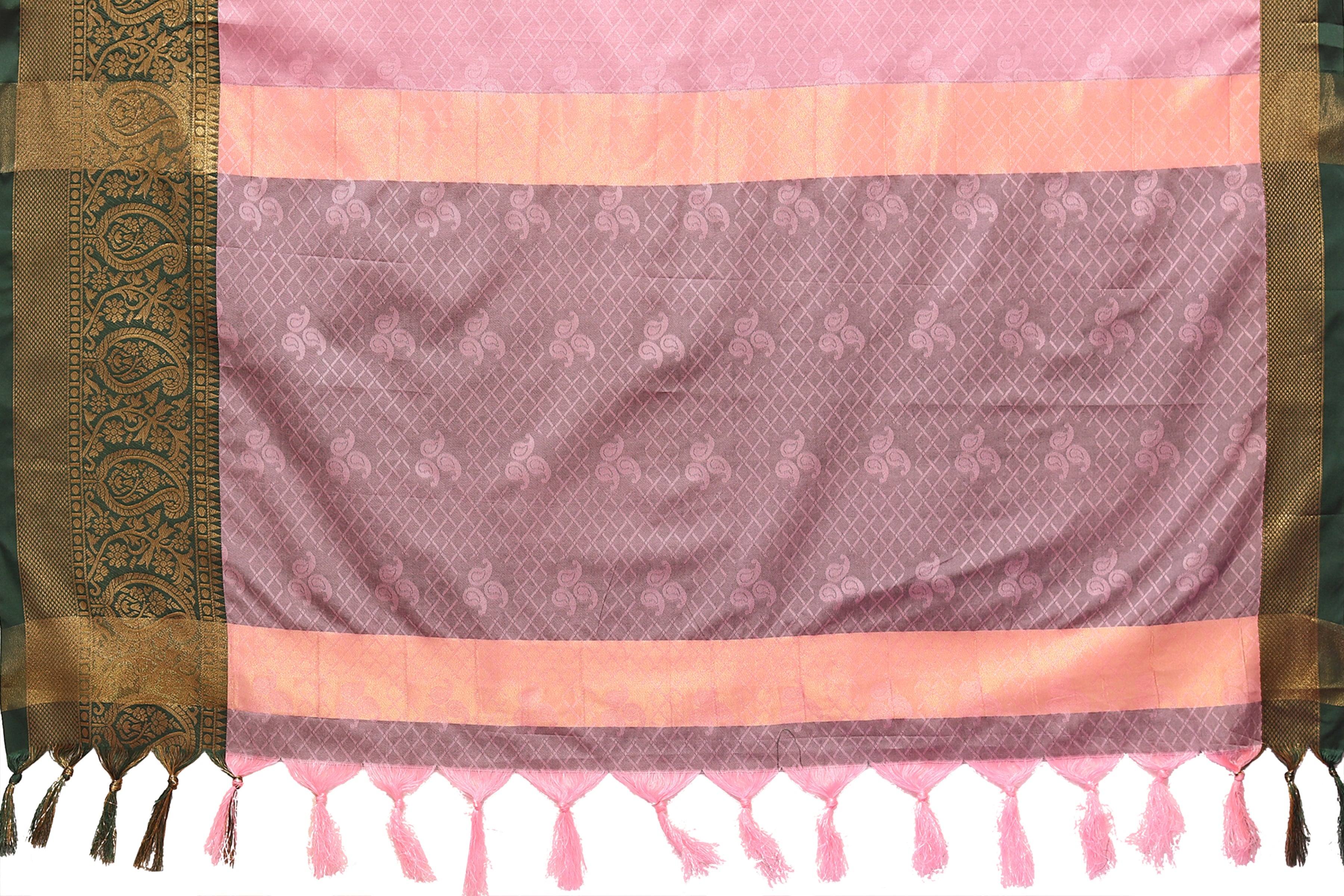 Beautiful Pink Color Pure Rubina Silk Saree