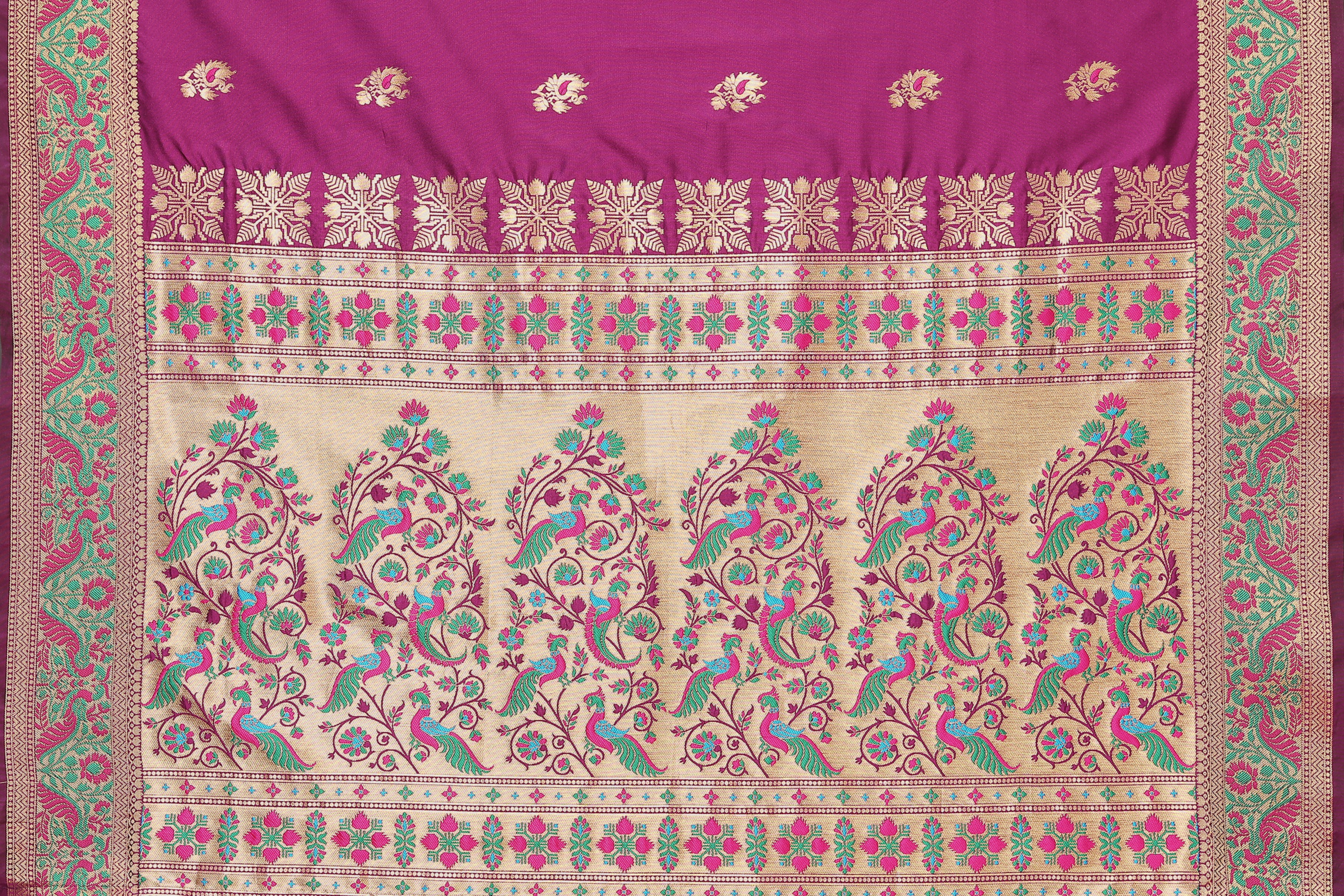 Classic Purple Color Paithani Silk Saree