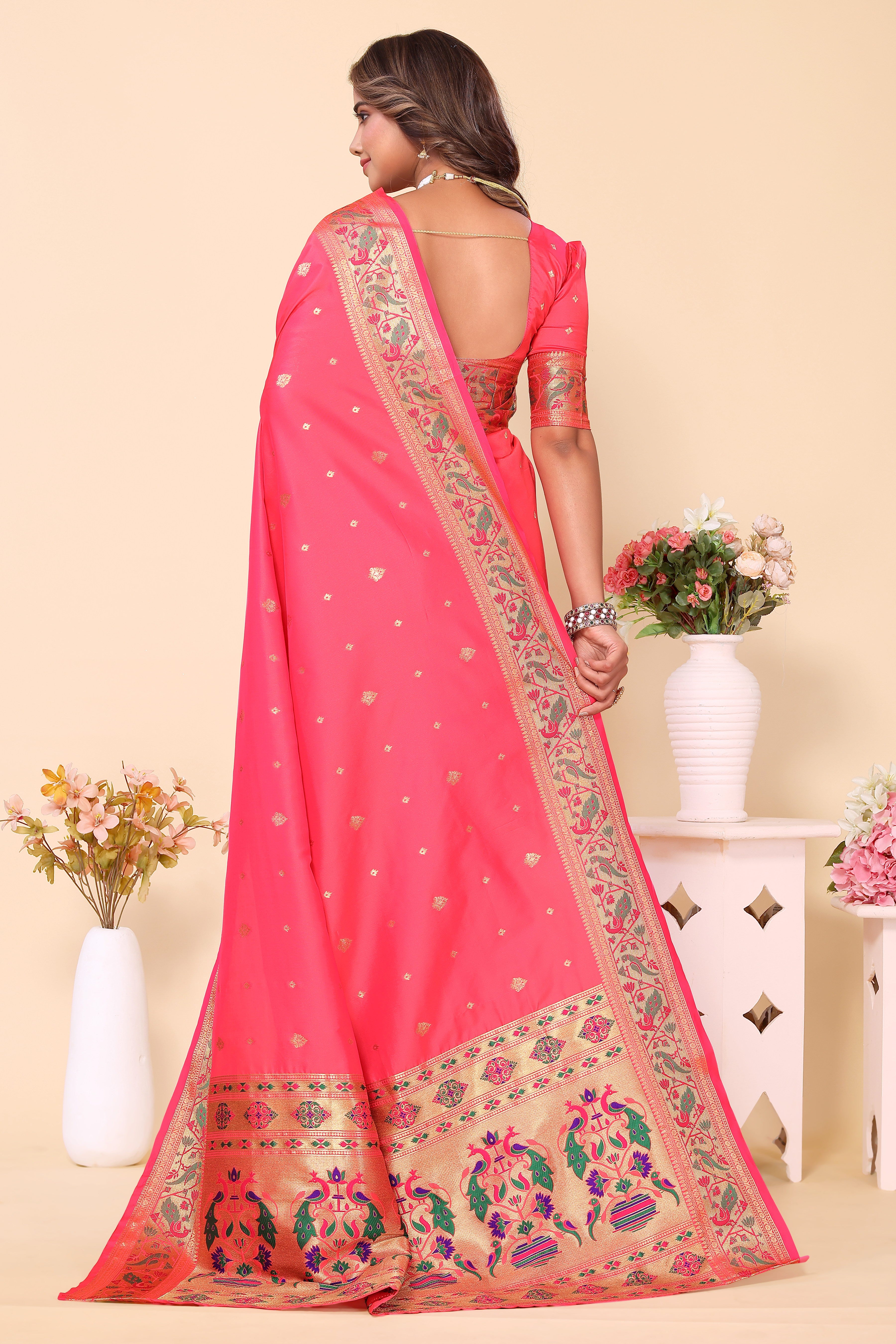 Luxury Party Wear Paithani Silk Saree