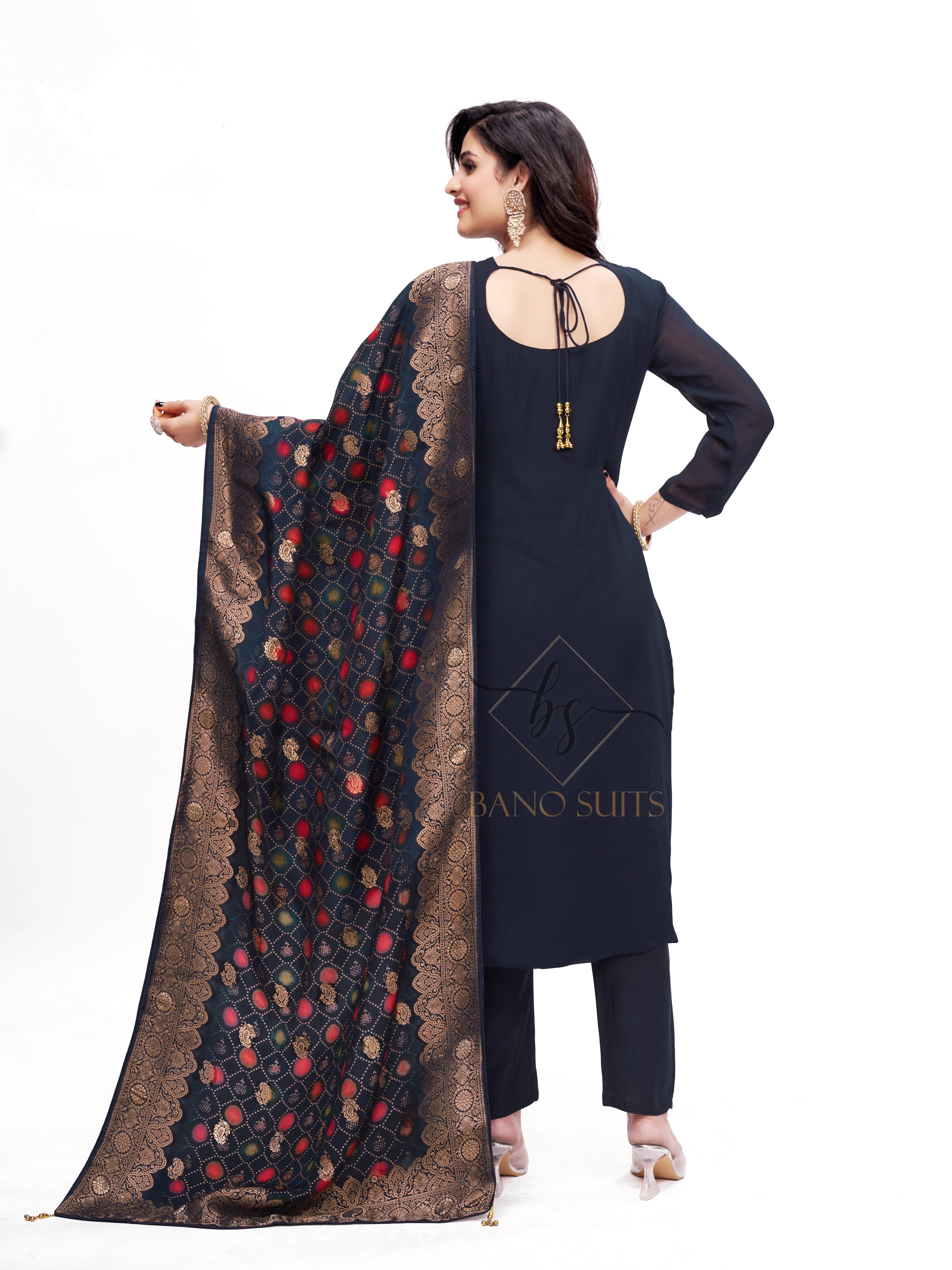 Latest Design Blue Georgette Salwar Suit