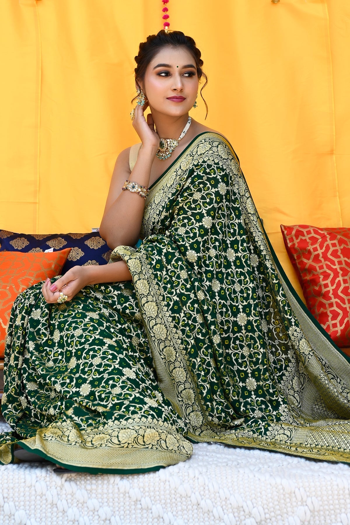Exclusive Green Color Pure Kanjivaram Silk Saree