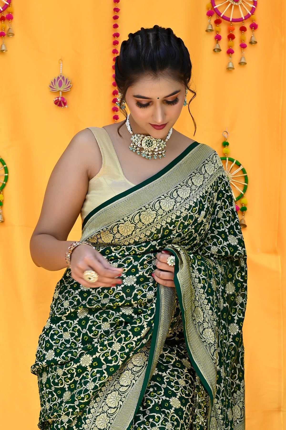 Exclusive Green Color Pure Kanjivaram Silk Saree
