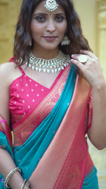Glamorous  Stylish Silk Saree