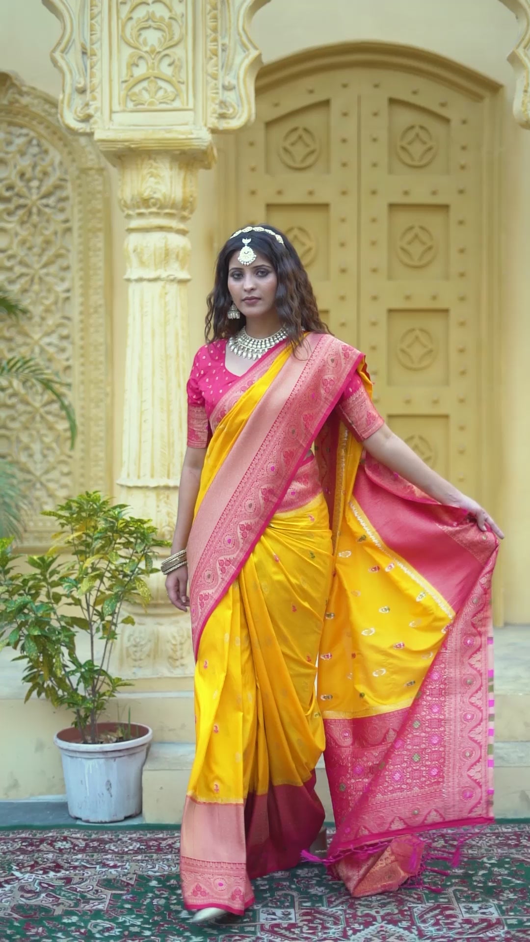 Latest Trend Yellow Silk Saree