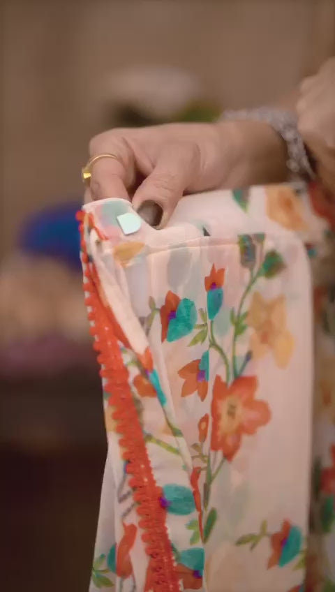 Printed Pure Georgette Ready To Wear Soft Saree