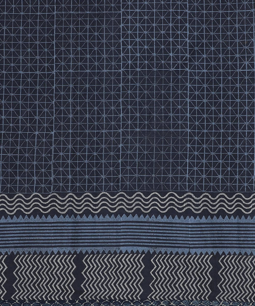 New Arrive Navy Blue Color Linen Handloom  Saree